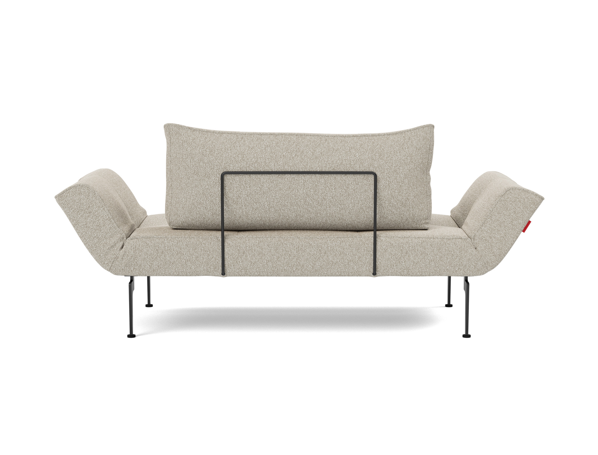 Tagesbett Zeal Boucle Skandi 539-Beige Beine Laser schwarz