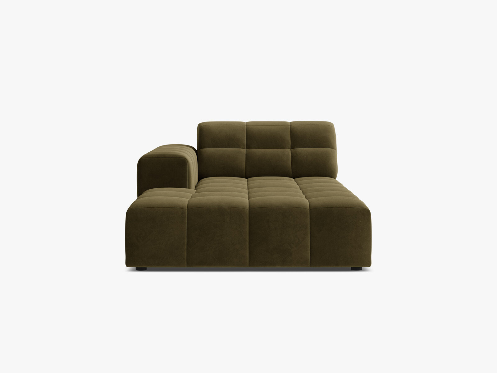 Micadoni Jennifer Chaiselongue Links Samt Bluvel Grün
