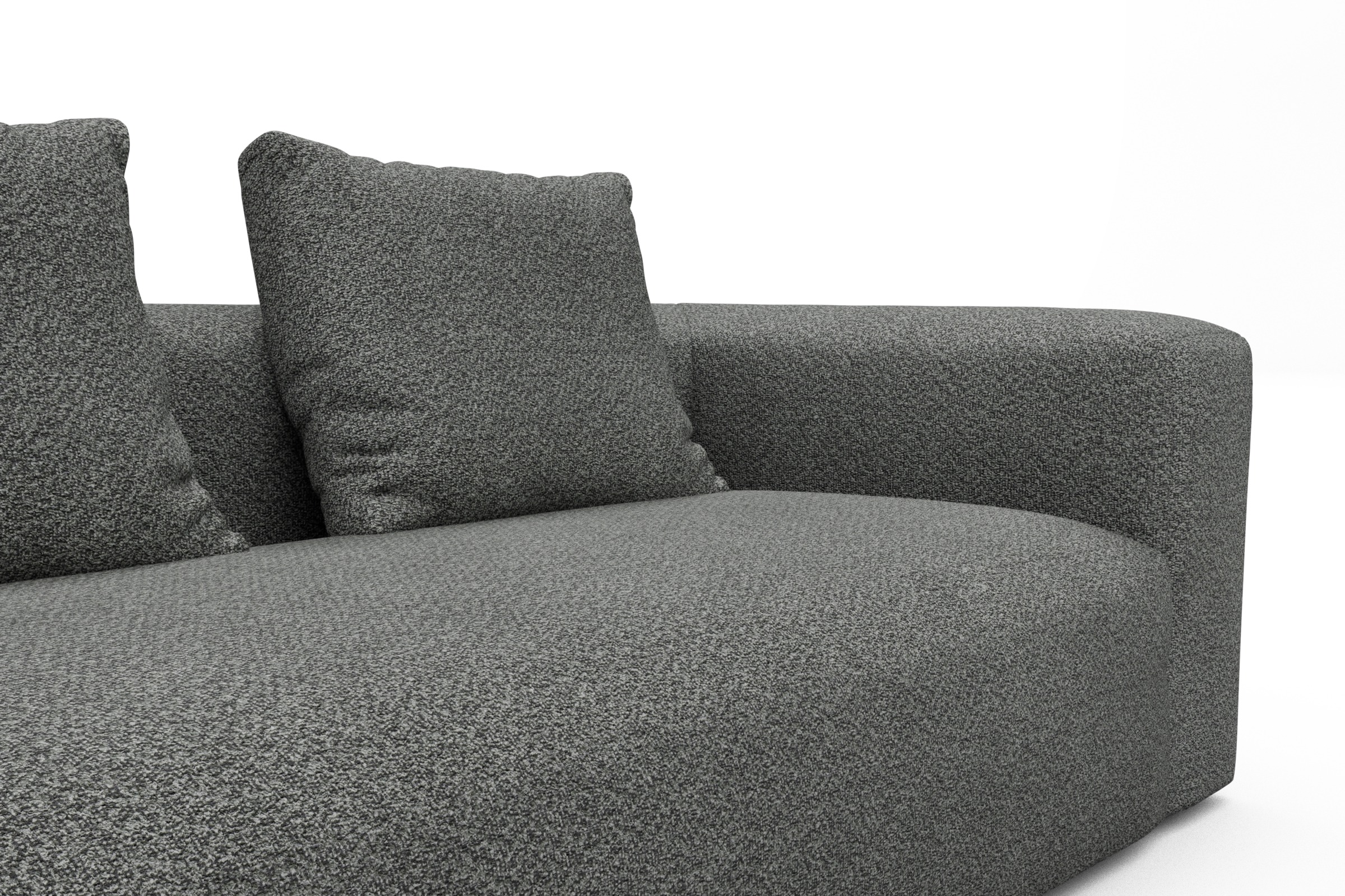 Ecksofa Fred Relax-Ecke links mit 2,5-Sitzer Vanora-Warm-Grey