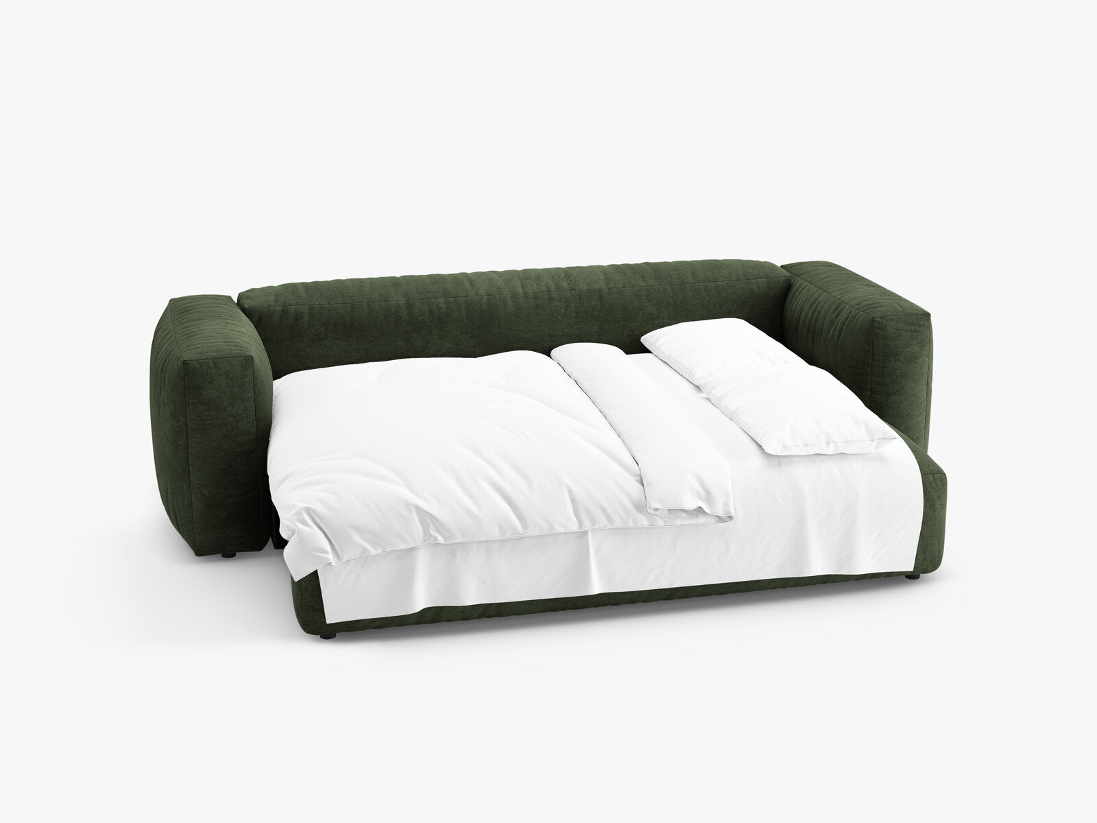 Micadoni Martina Schlafsofa 3-Sitzer Samt Vogue Grün