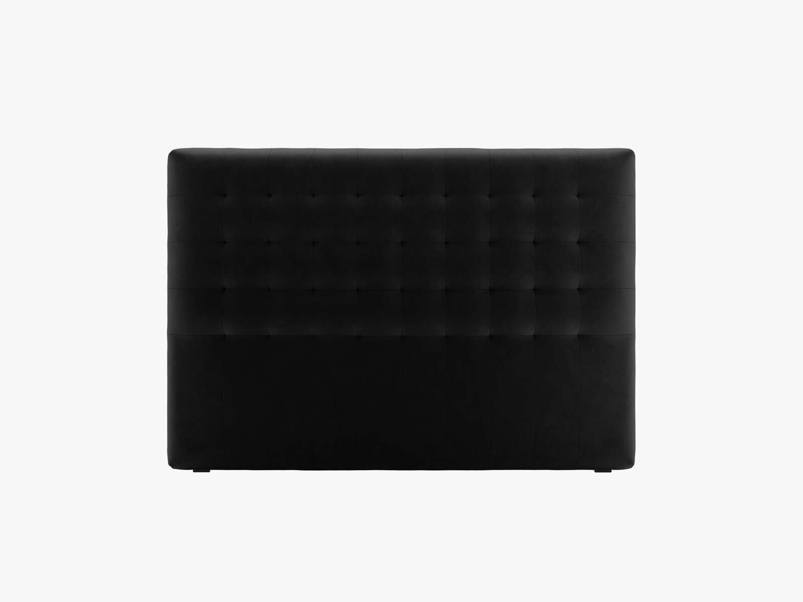Micadoni Nova Samtiger Kopfteil 120 cm (H 95 cm) Samt Paris Schwarz 140x95