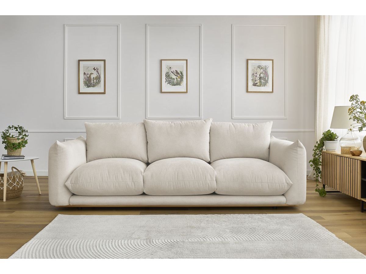 Bobochic Ernest Sofa 3-Sitzer 265 × 106 cm Stoff Beige
