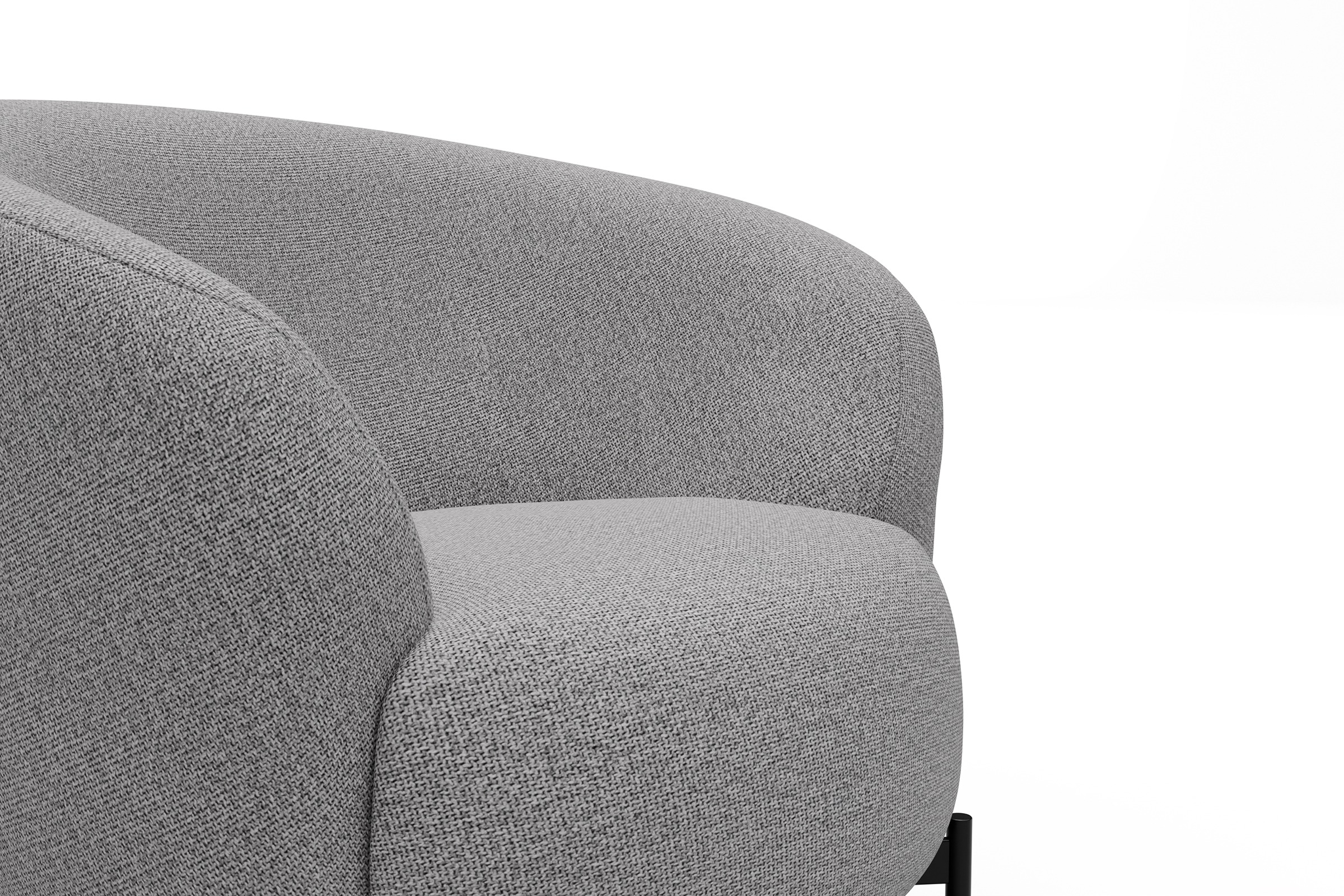 Sessel Ronda X-Metallgestell Schwarz Sama-Grey