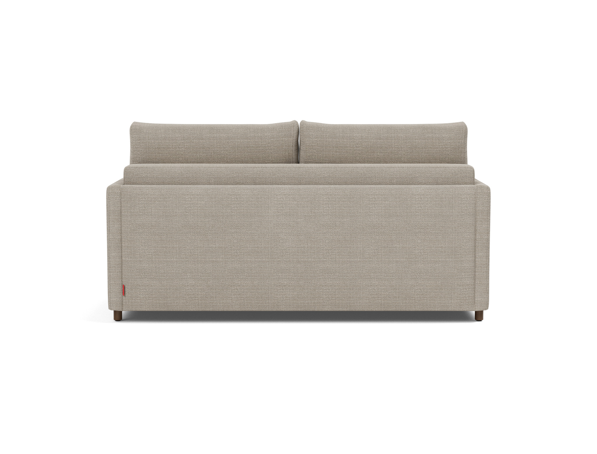 Schlafsofa Neah mit Slim-Armlehnen 160 Strukturierter Stoff Kenya 579-Gravel