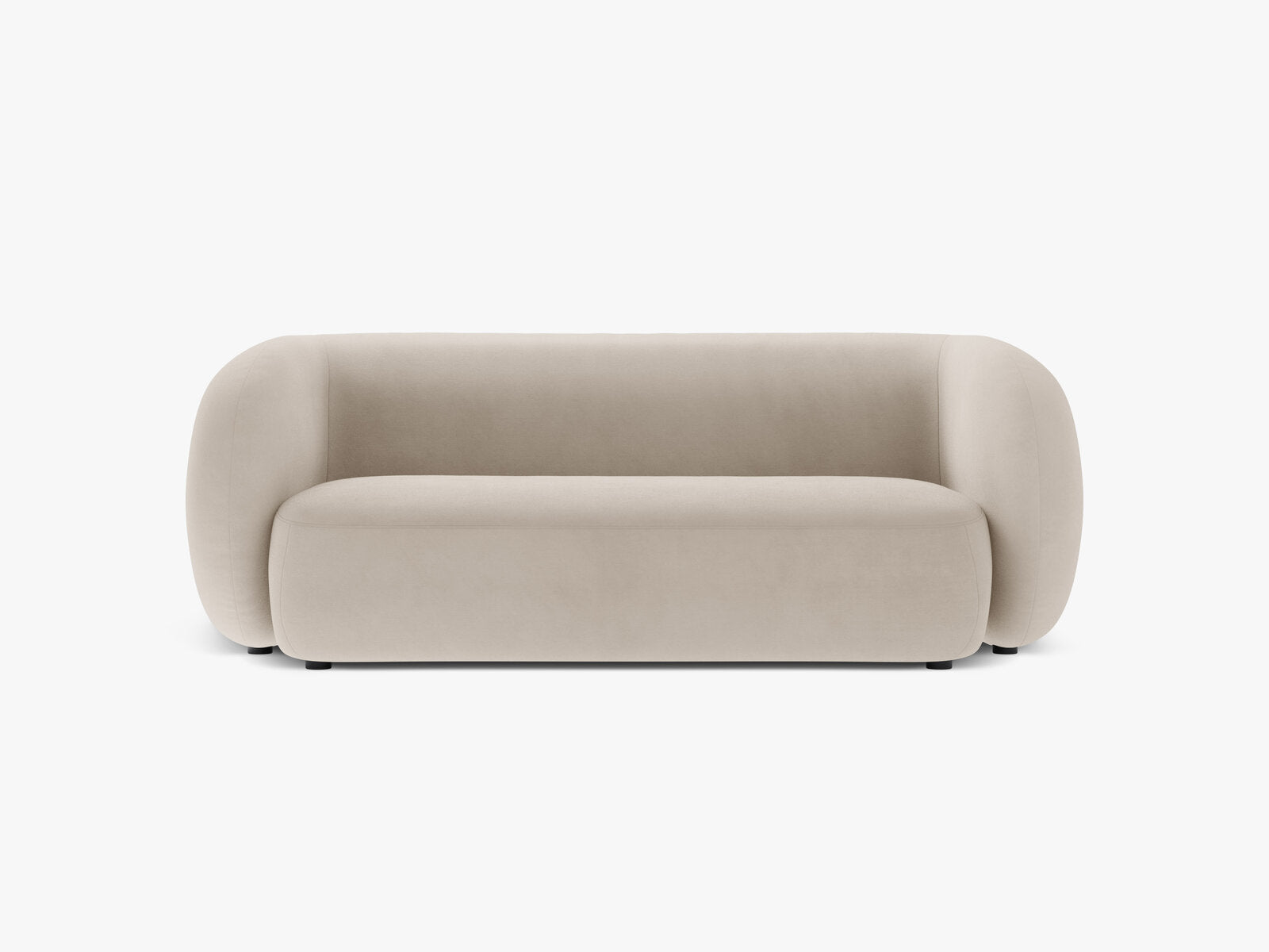 Micadoni Sofa Kate 2-Sitzer Samt Beige