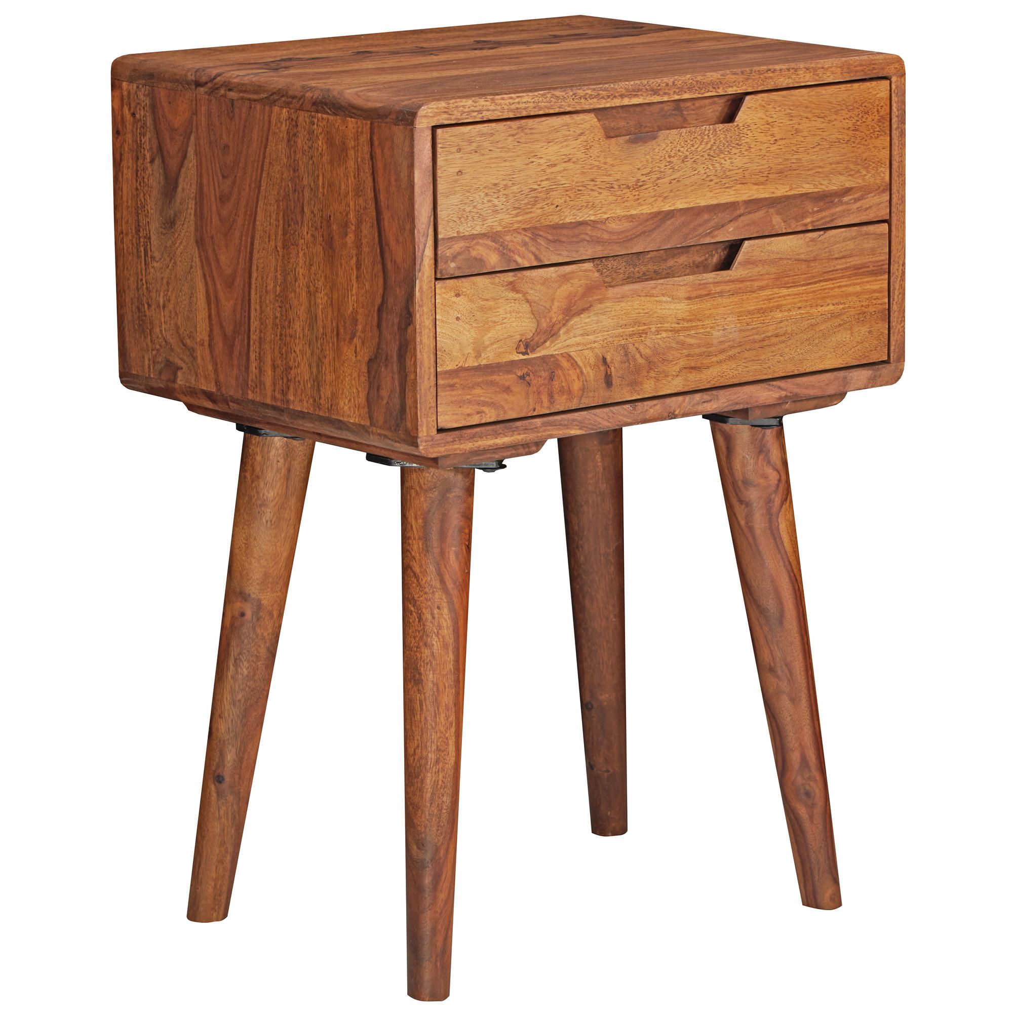 Nachttisch Bindslev Sheesham Massivholz Braun 47 × 36 × 66 cm