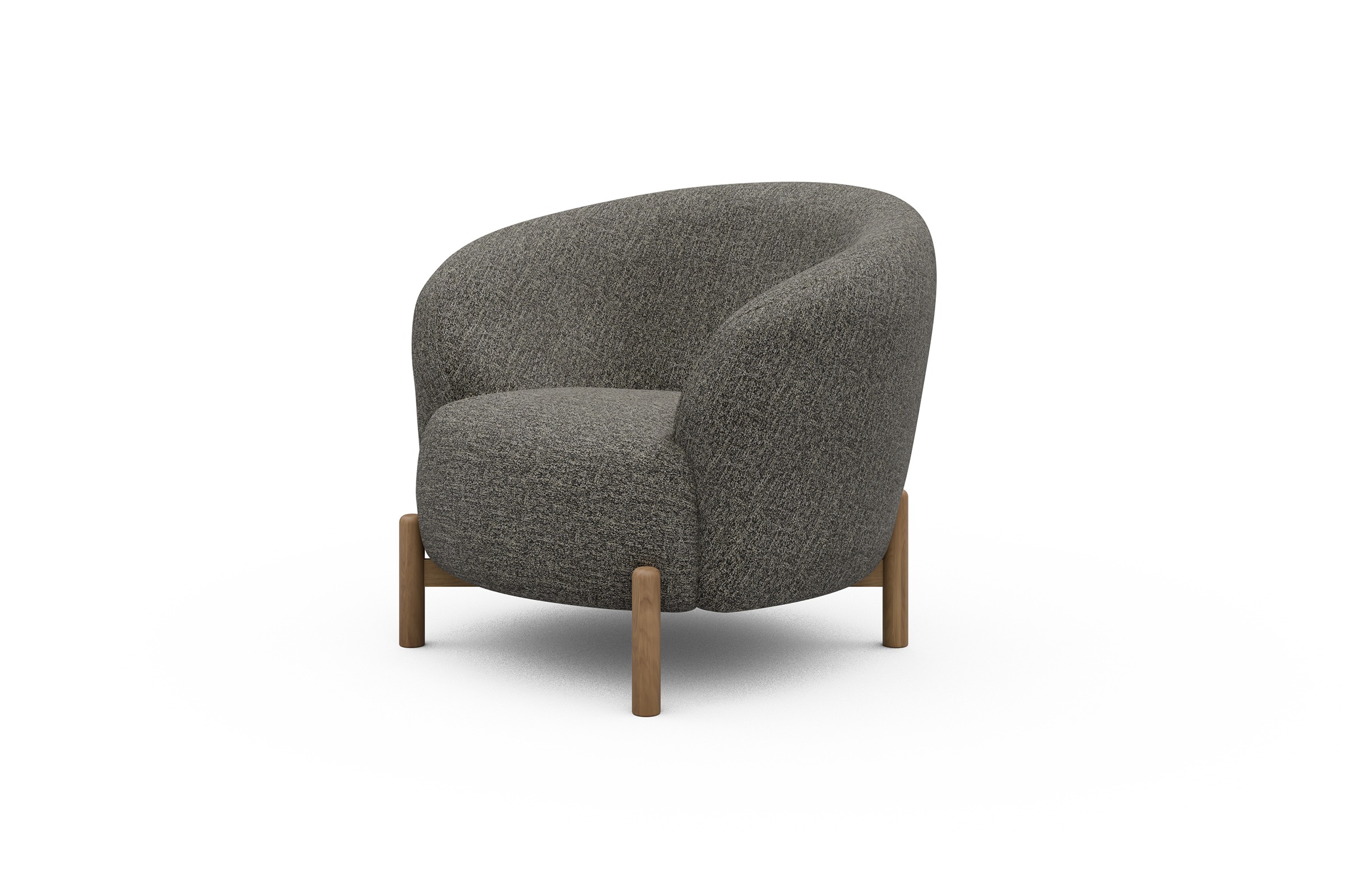 Sessel Ronda Holzbeine Eiche Natur Carreno-Sepie-Brown