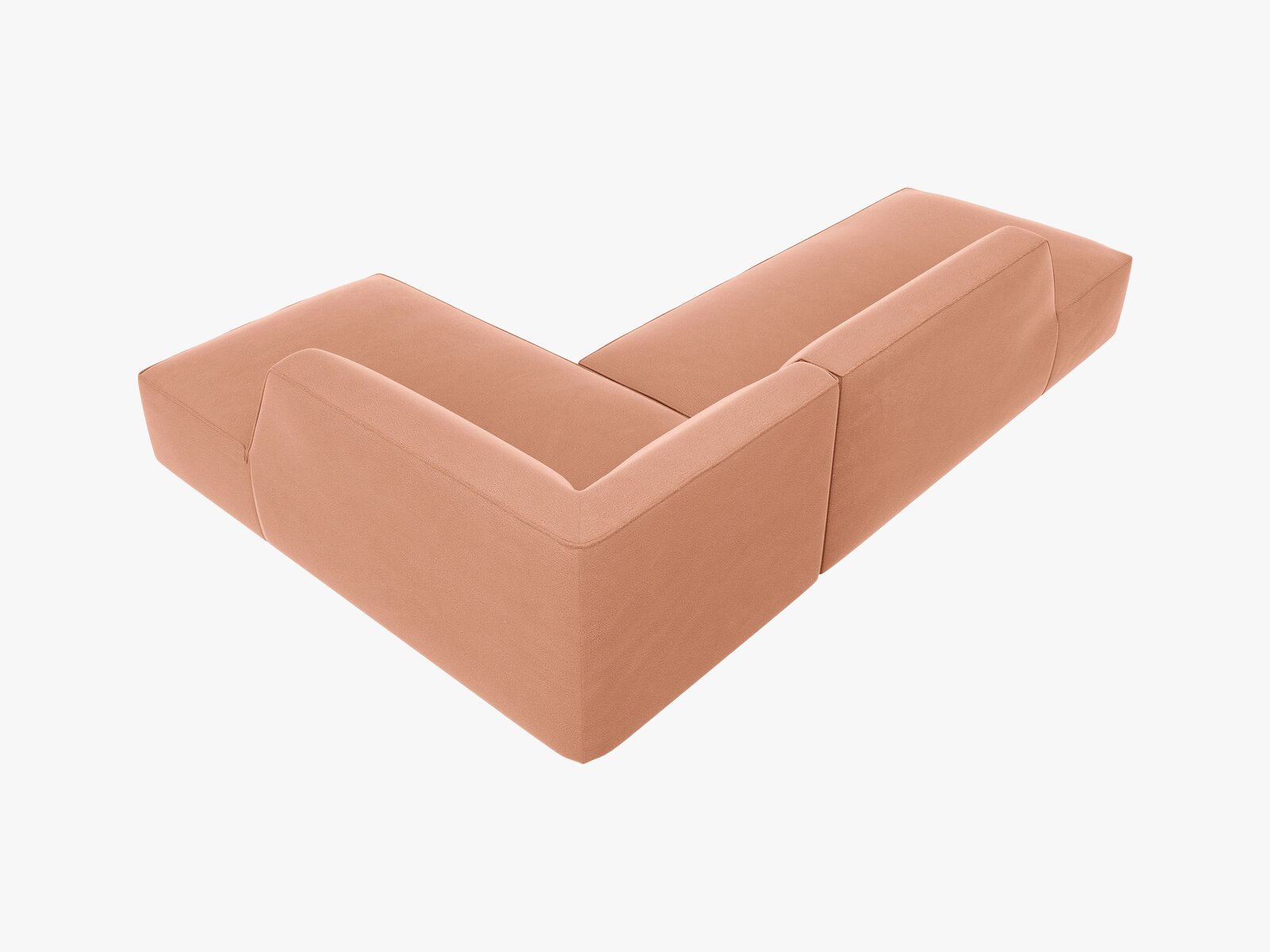 Micadoni Ecksofa Ruby 4-Sitzer Rechts Samt Salvador Rosa