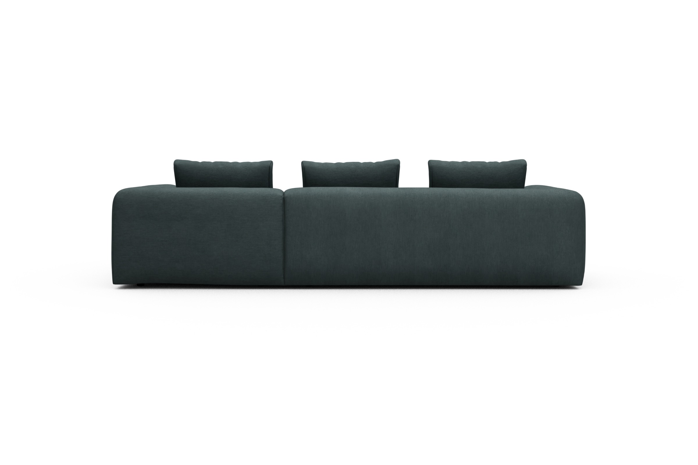 Ecksofa Fred Chaiselongue rechts mit 2,5-Sitzer Vivus-Blue