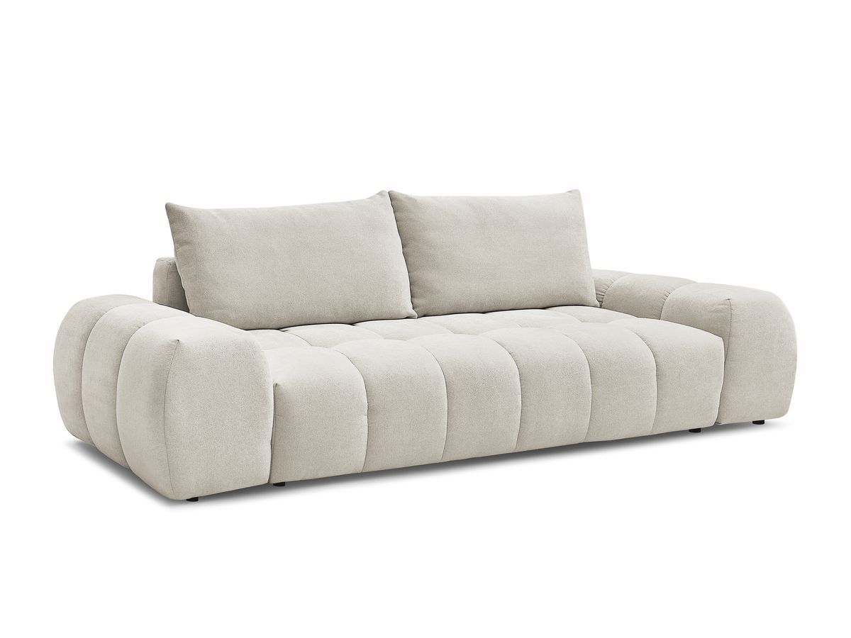 Bobochic Everest Sofa 3-Sitzer, 2 Kissen Strukturstoff Beige