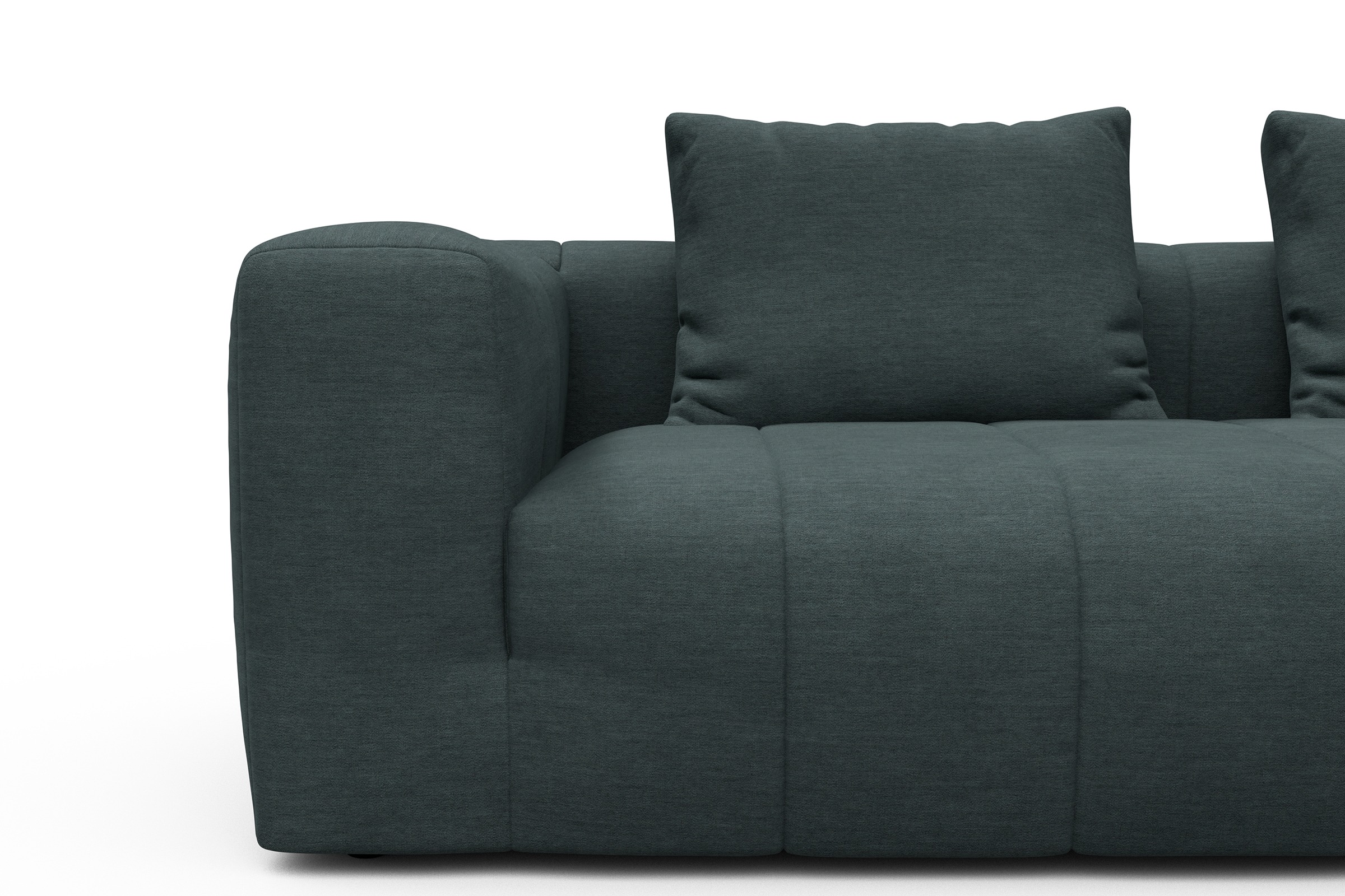 Ecksofa Hugo 2x 2,5-Sitzer Armlehne links Vivus-Blue