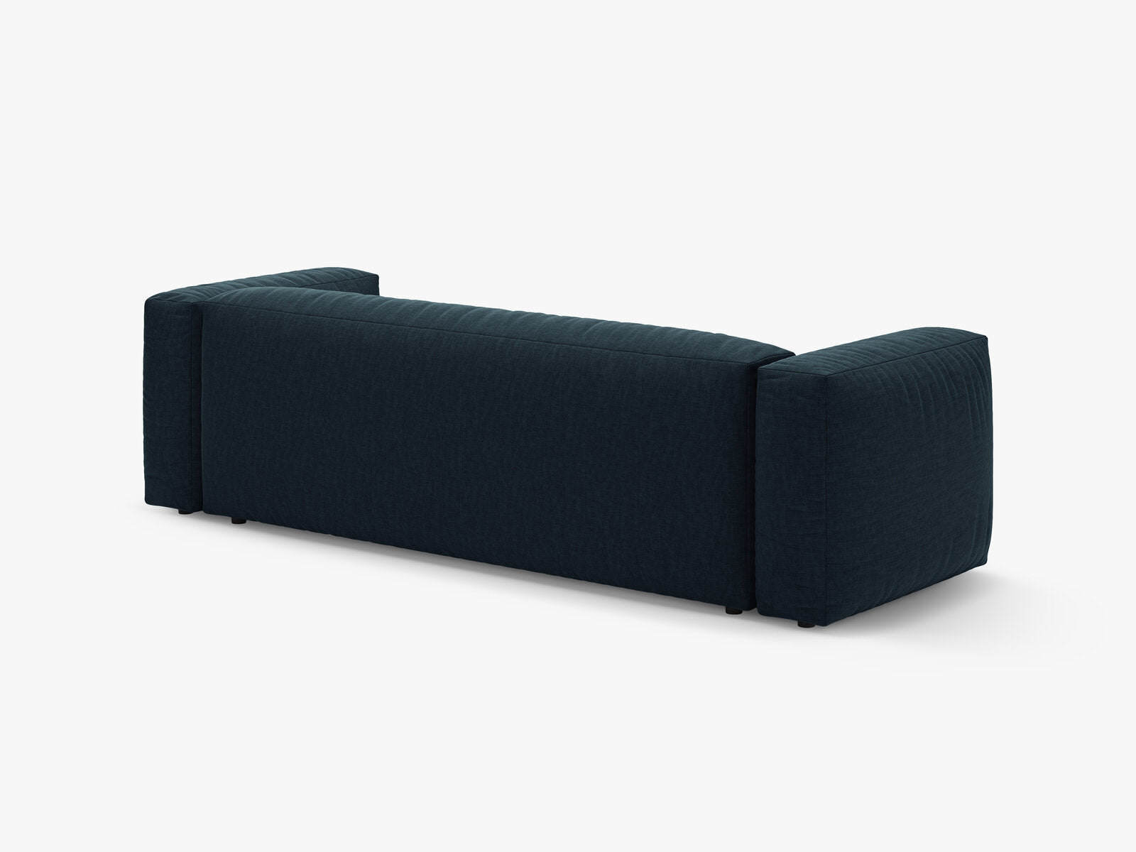 Micadoni Martina Schlafsofa 3-Sitzer Strukturierter Stoff Boston Jeansblau