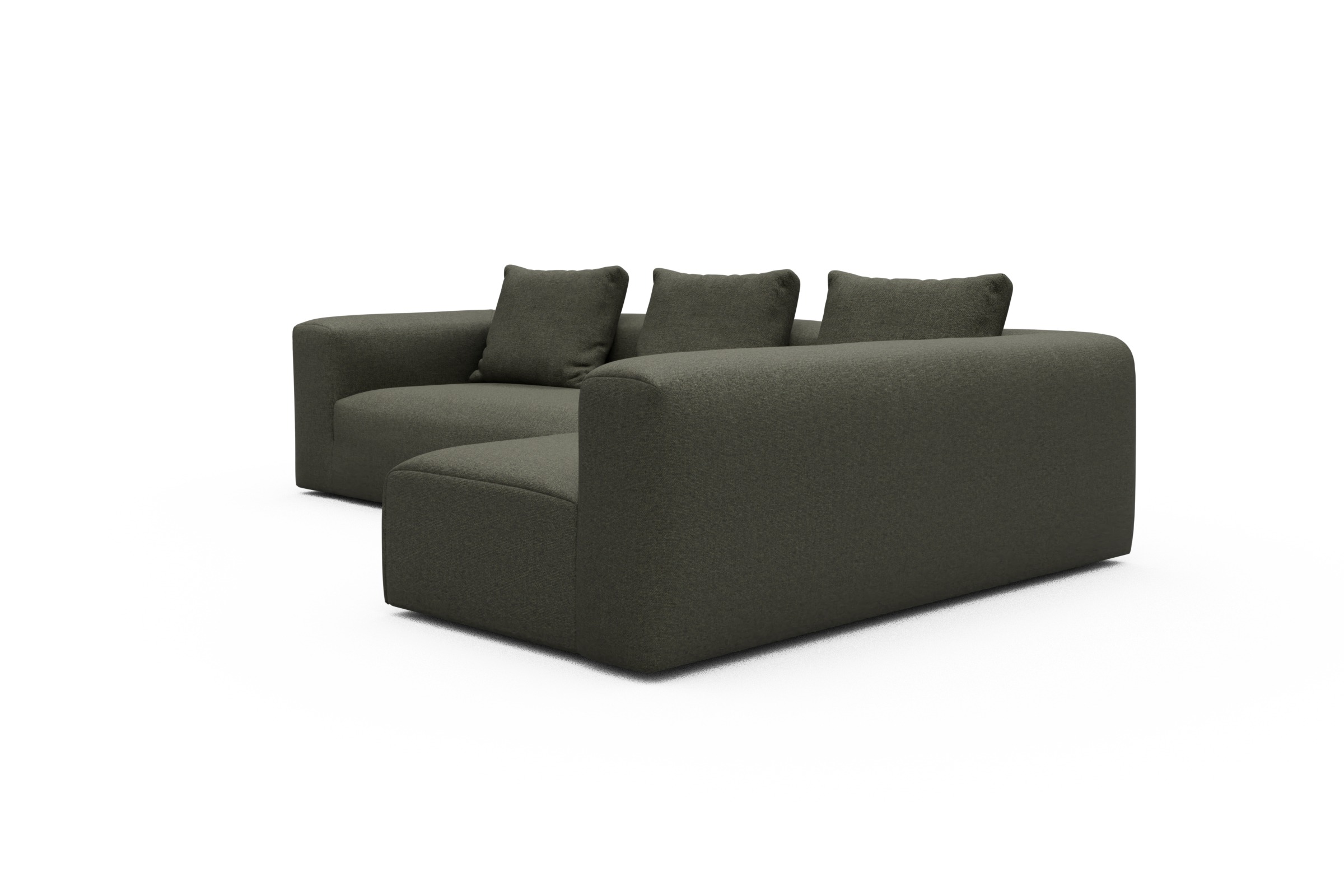 Ecksofa Fred 2x 2,5-Sitzer rechts offen Sama-Winter-Moss