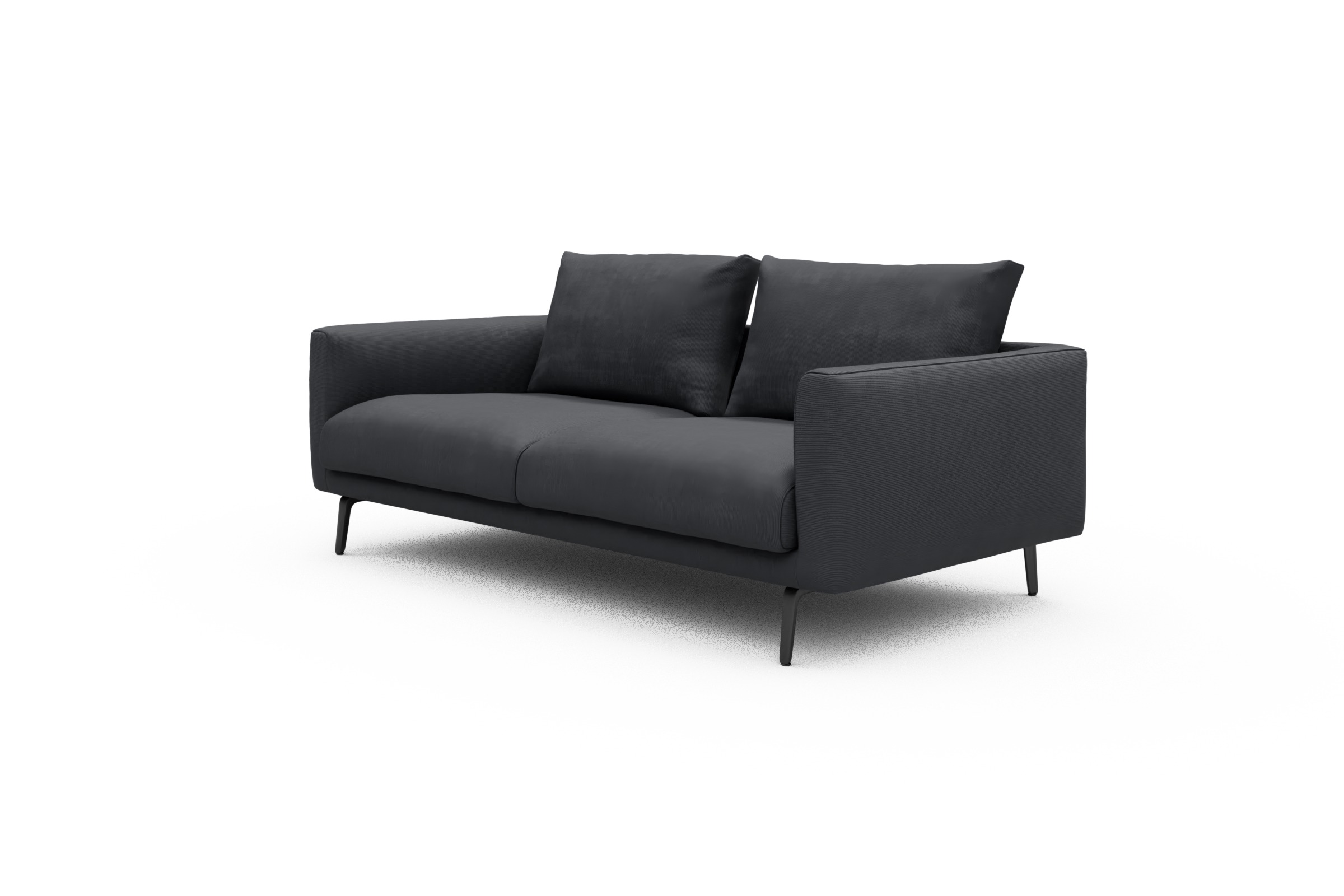 Sofa Karl 2-5-Sitzer Cordufine-Slate-Grey