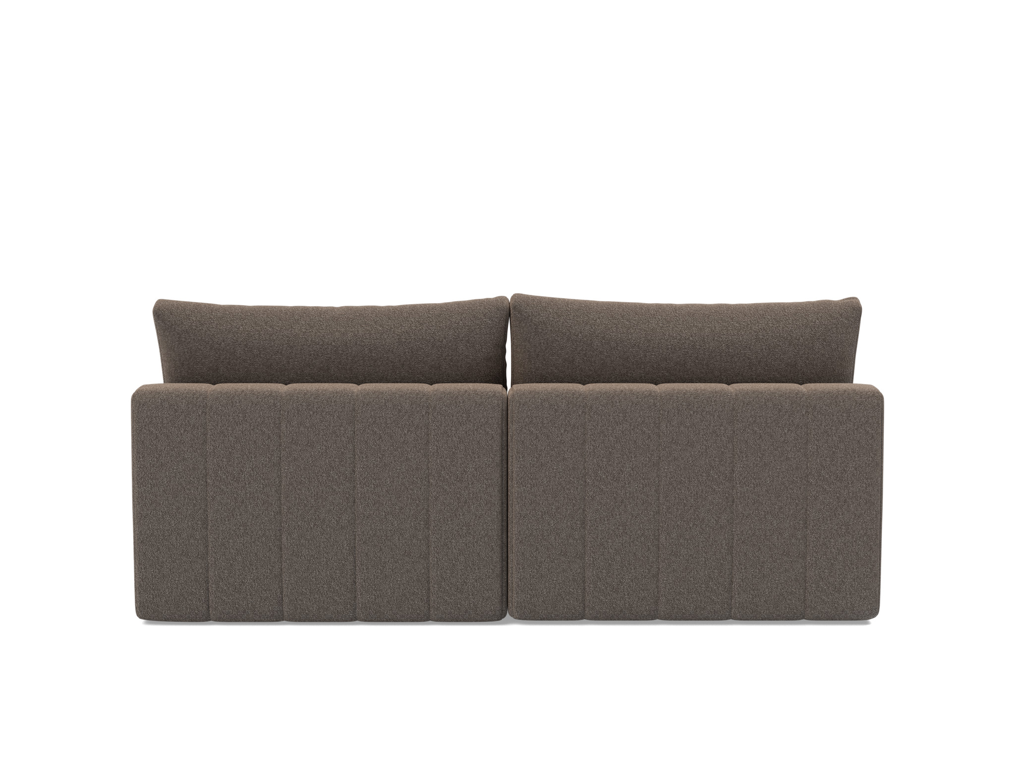 Schlafsofa Akello mit Chaiselongue Boucle Skandi 530-Taupe