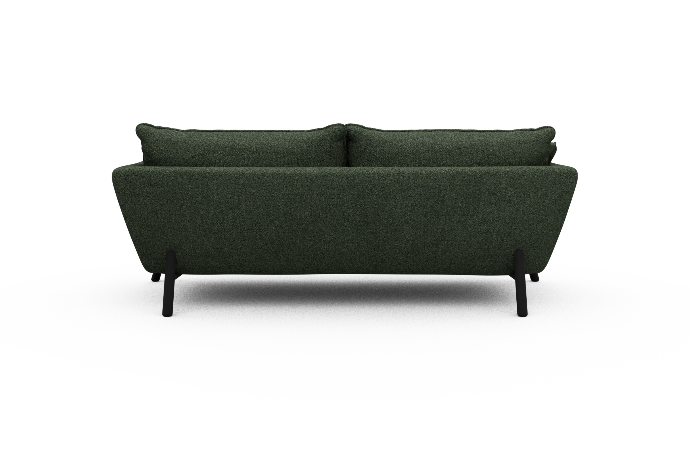 Sofa Emil PREMIUM 3-Sitzer Beinfarbe Eiche Schwarz Vanora-Deep-Green