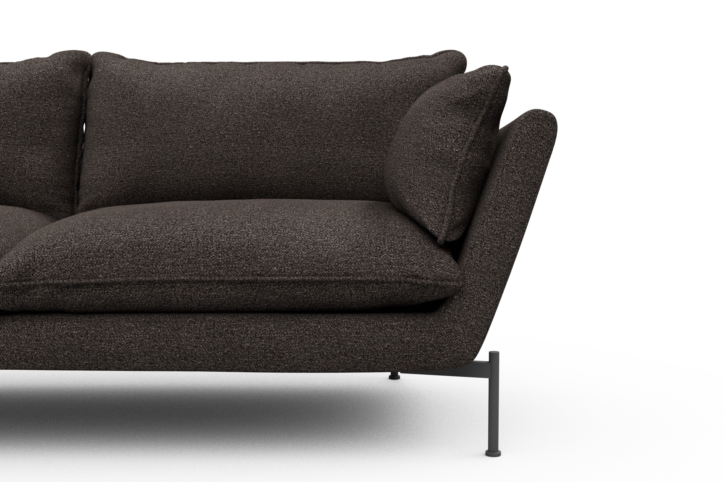 Sofa Anton PREMIUM 2-Sitzer Boucle-Taupe