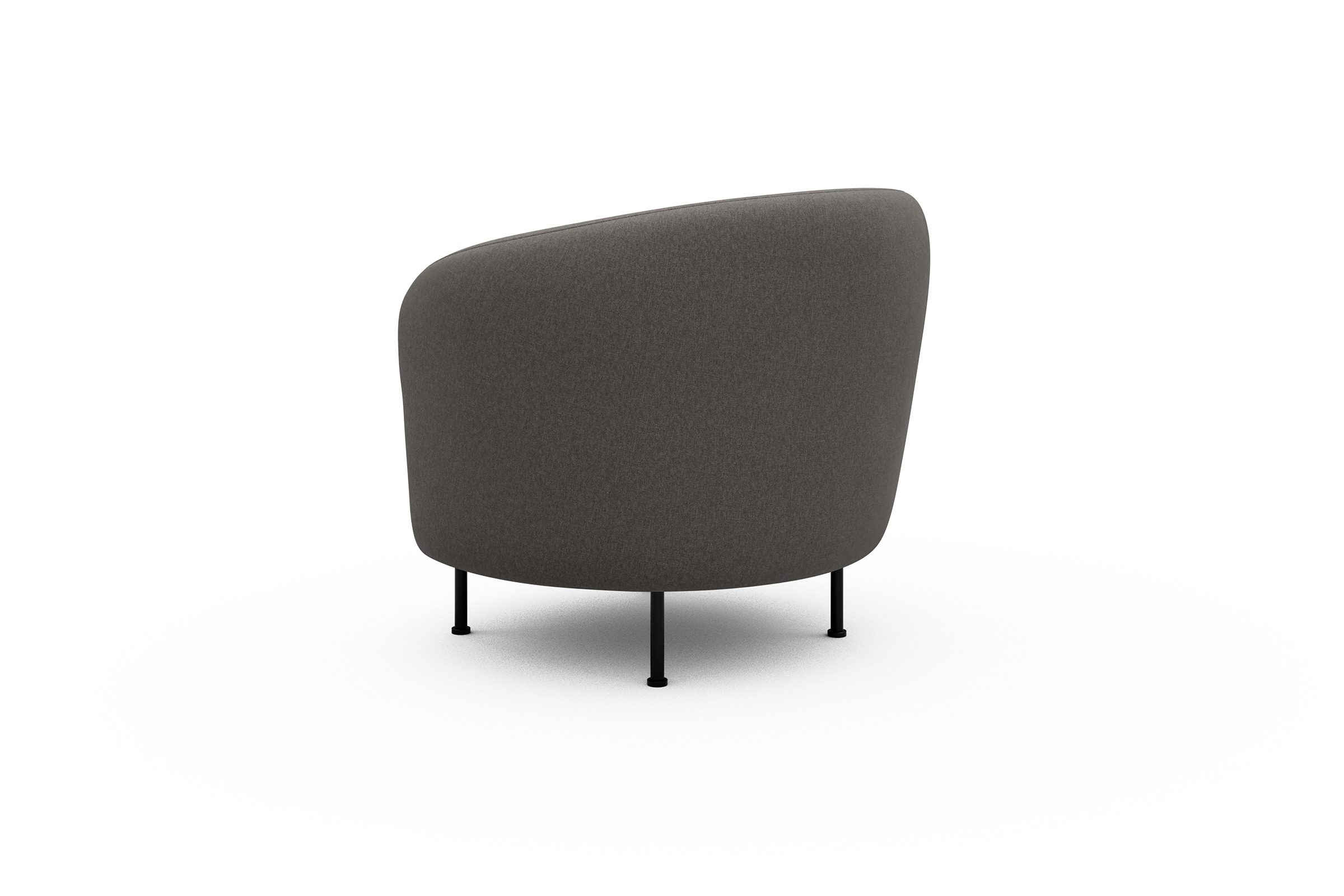 Sessel Ronda Metallbeine Schwarz Satya-Taupe