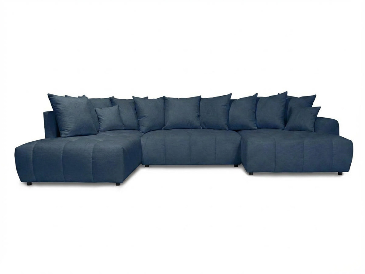 Bobochic Roxelane Wohnlandschaft Melange-Stoff Dunkelblau Ecke rechts