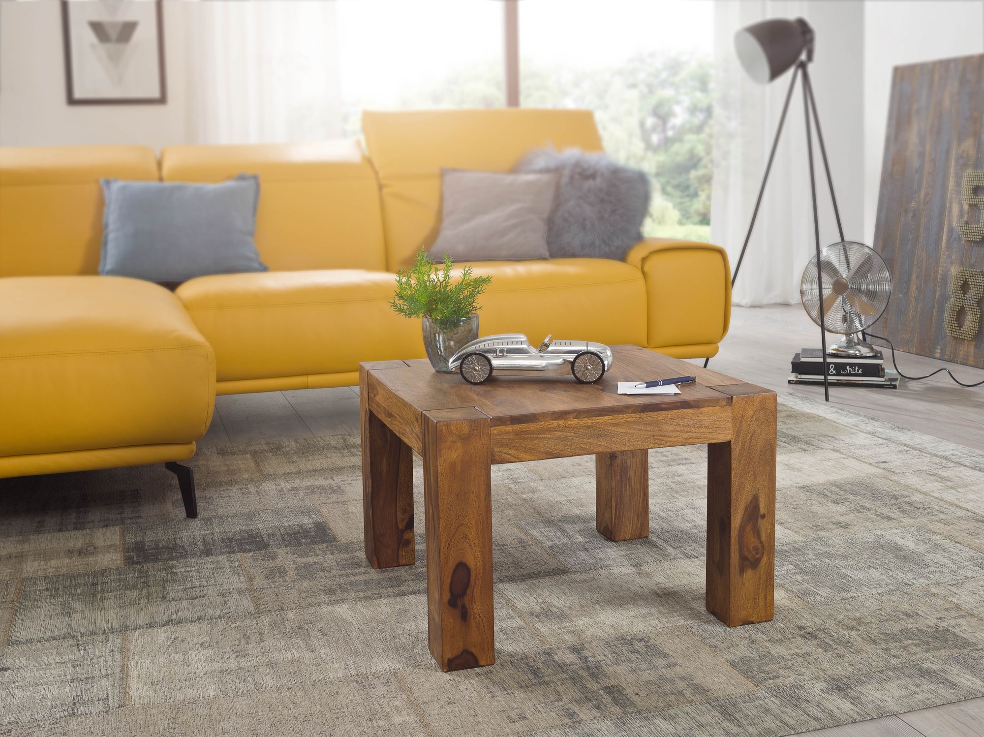 Couchtisch Dombas Sheesham Massivholz 60 × 60 × 40 cm