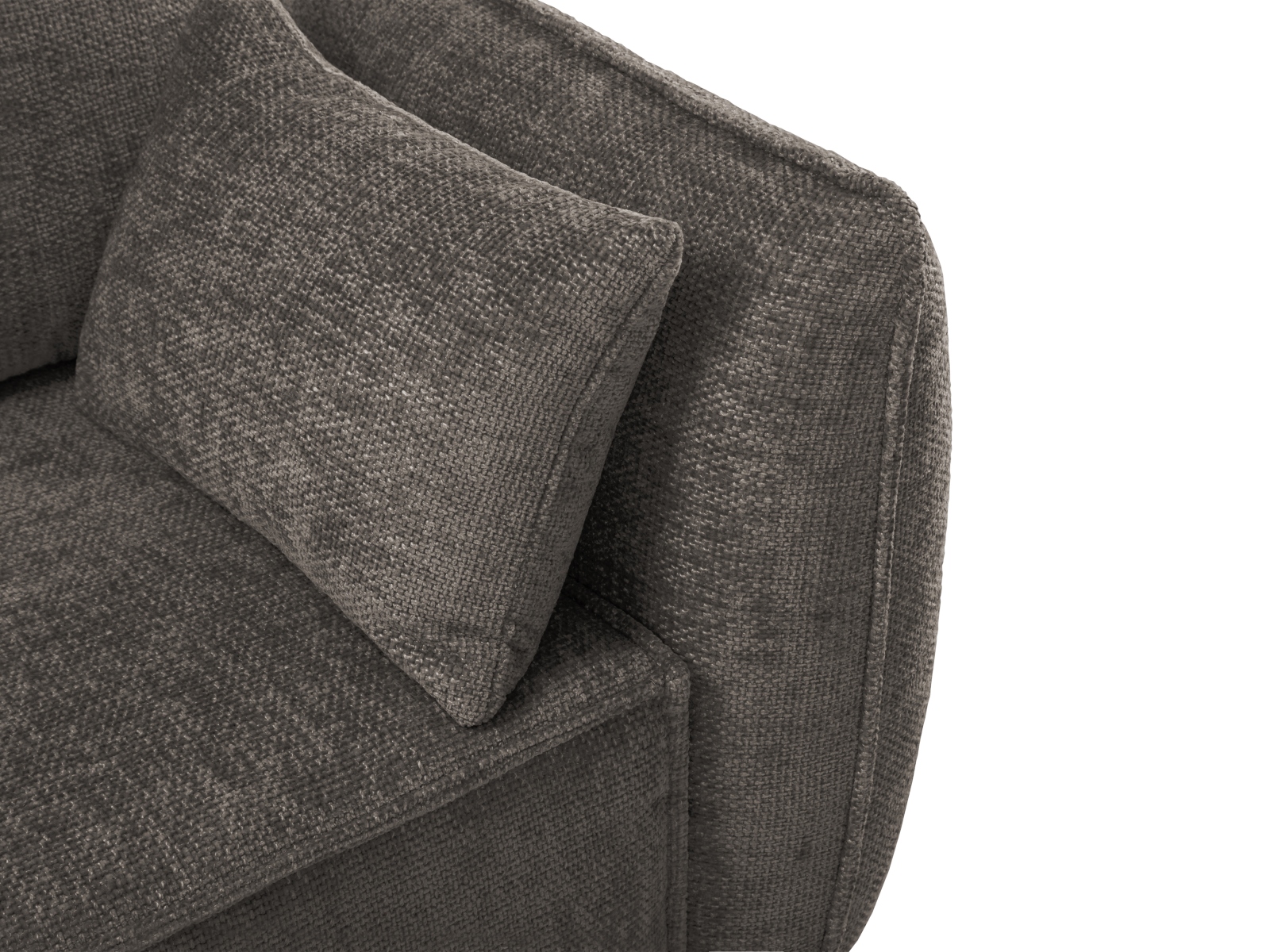 Micadoni Ecksofa Kaelle 4-Sitzer mit Schlaffunktion Links Chenille Grau