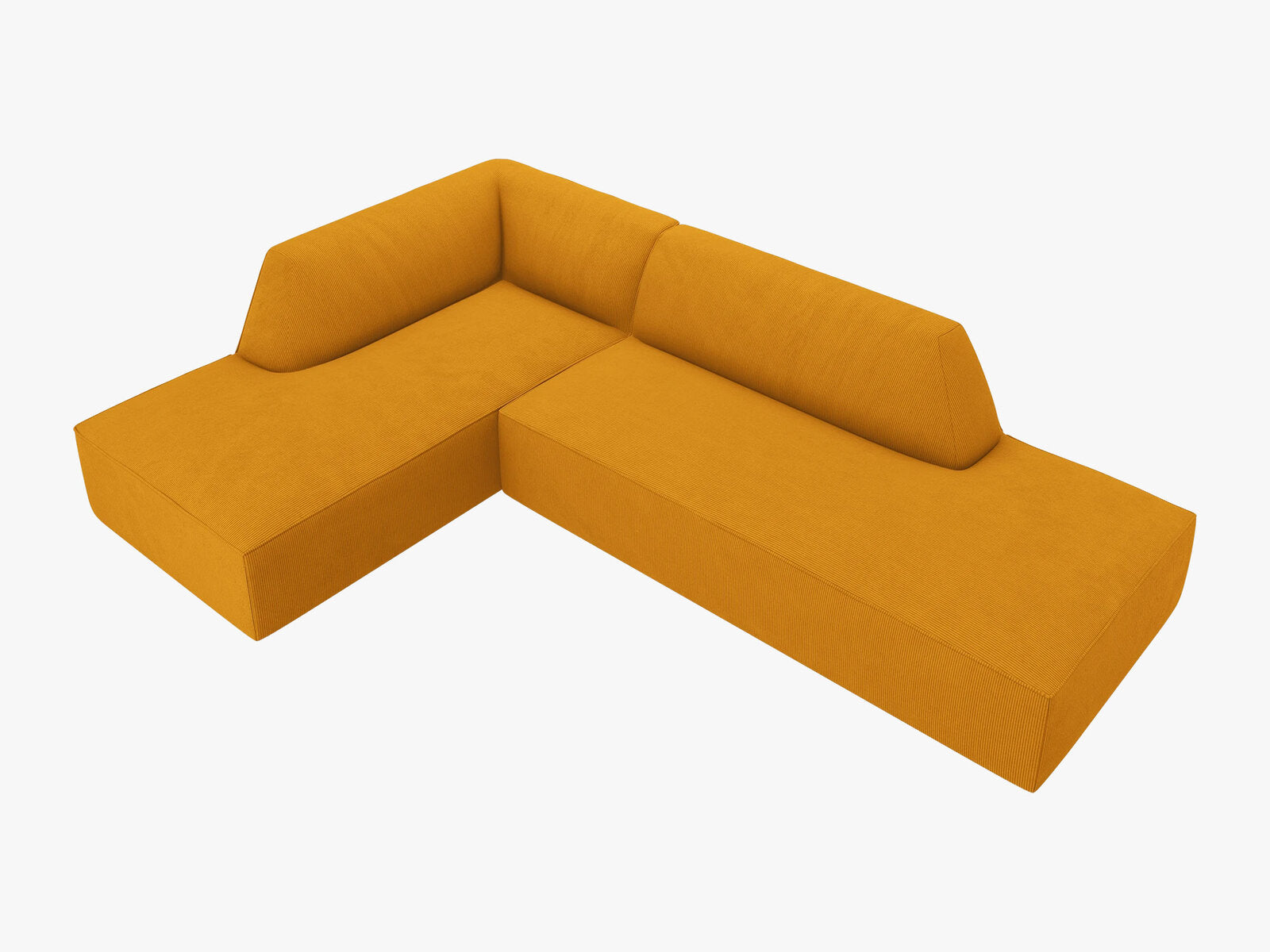 Micadoni Ecksofa Ruby 4-Sitzer Links Kord Scala Gelb