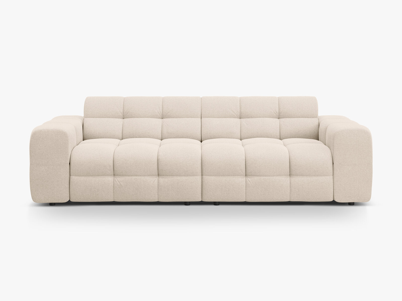 Micadoni Sofa Kendal 4-Sitzer Strukturierter Stoff Beige