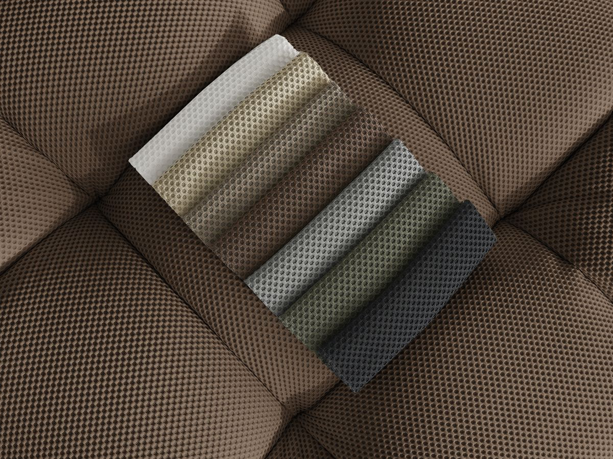 Bobochic Cloud Sofa 4-Sitzer mit Pouf Mesh-Stoff Braun