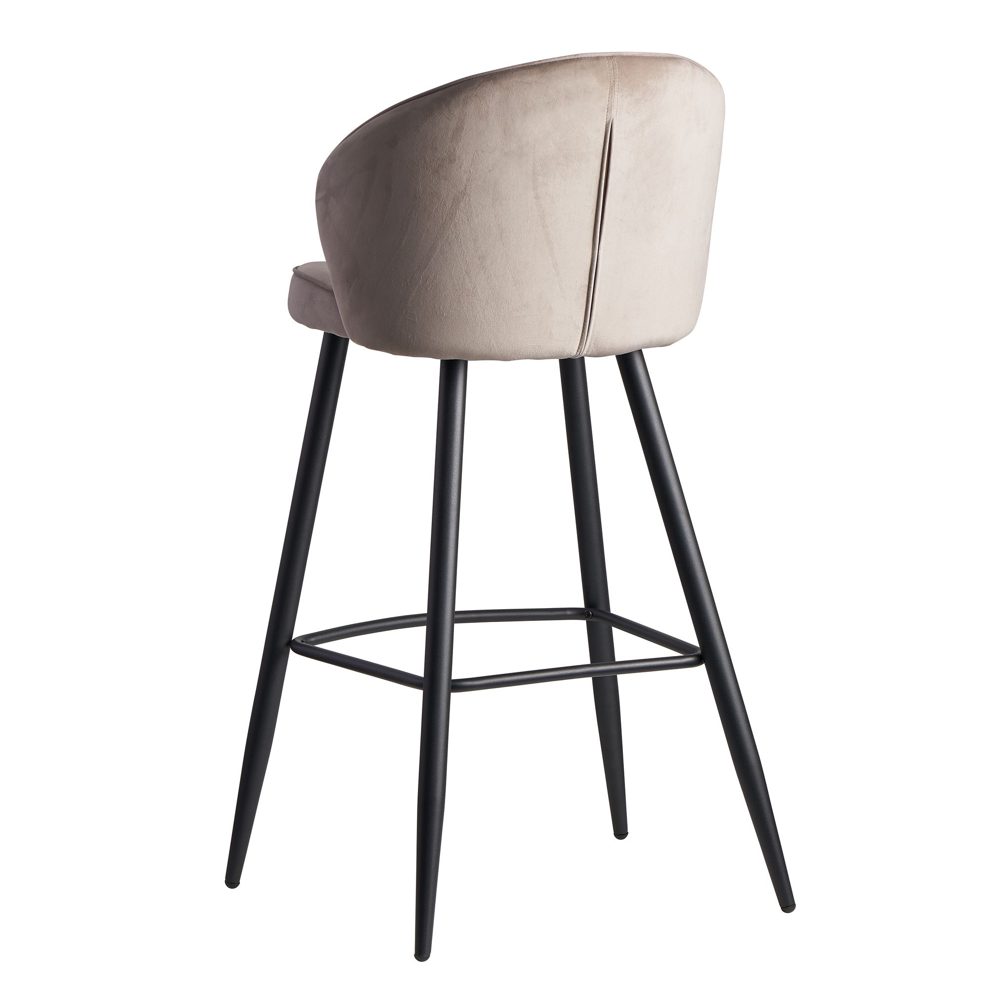 Barhocker Norddepil Samt Beige 56 × 52,5 × 102,5 cm