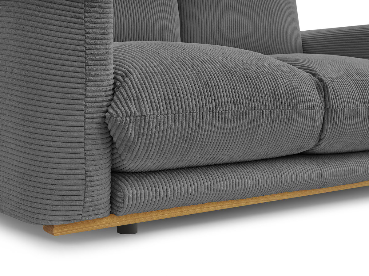 Bobochic Ernest Sofa 2-Sitzer Cordsamt Dunkelgrau