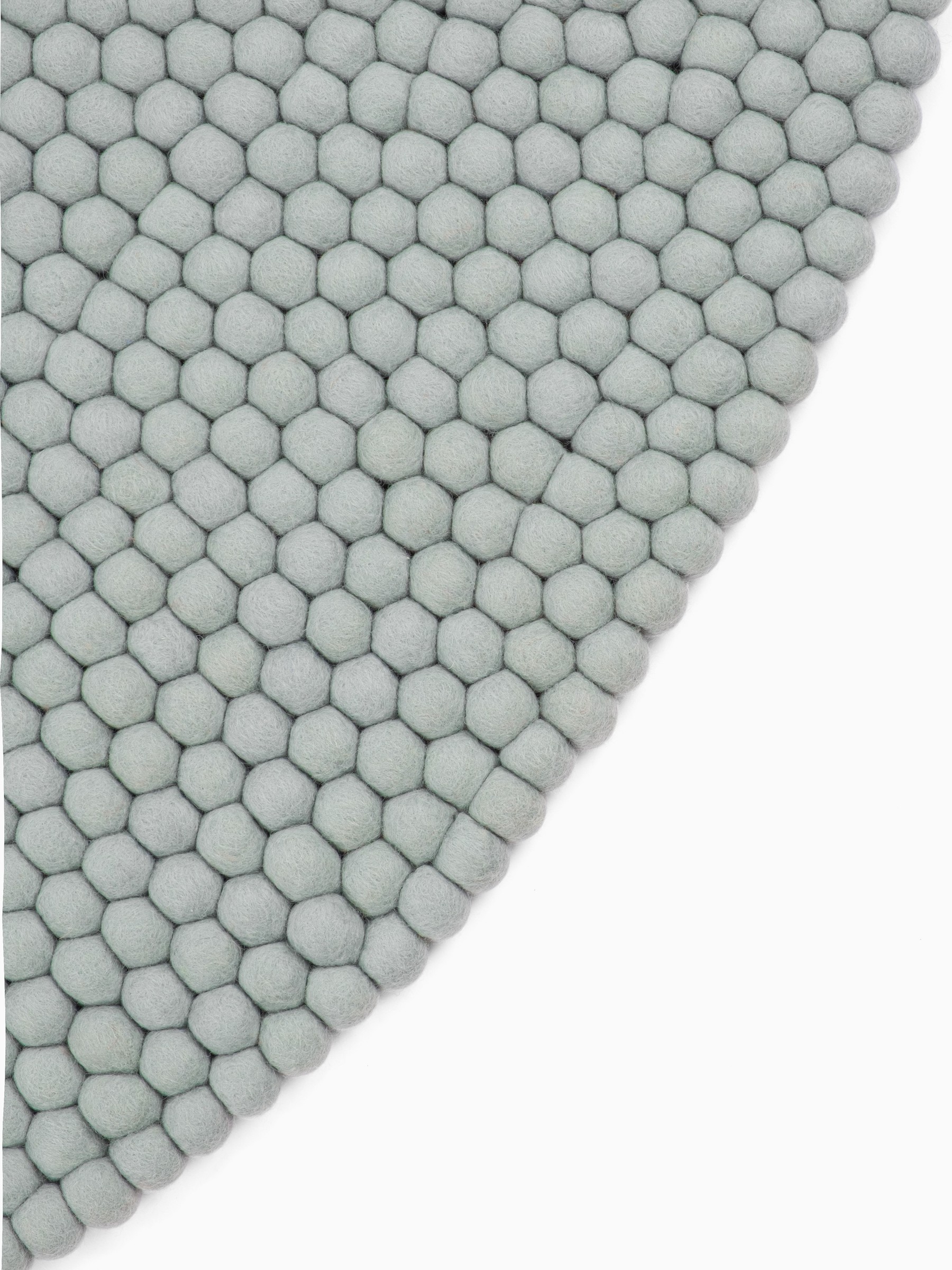 myfelt Liv Filzkugelteppich Hellblau rund Ø 50 cm