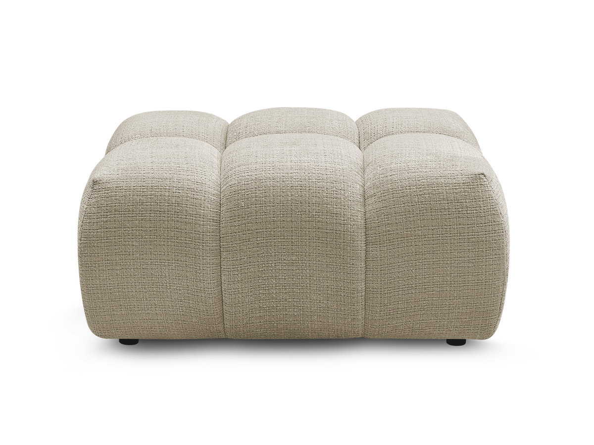 Bobochic Melisse Pouf Strukturstoff Beige