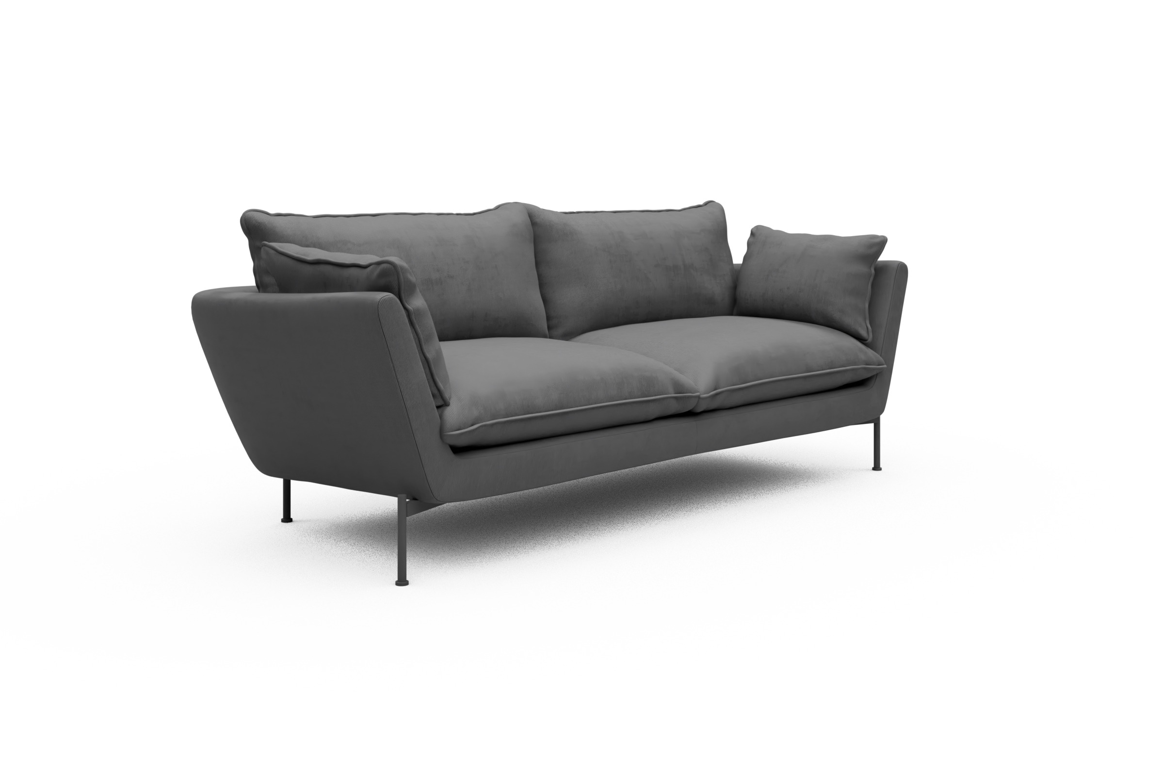 Sofa Anton PREMIUM 3-Sitzer Cordufine-Grey