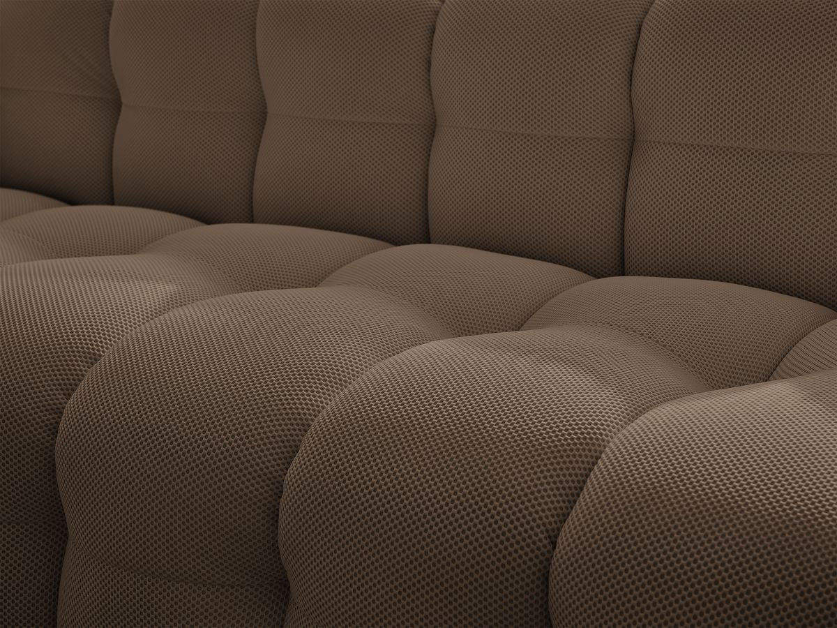 Bobochic Cloud Sofa 4-Sitzer mit Pouf Mesh-Stoff Braun