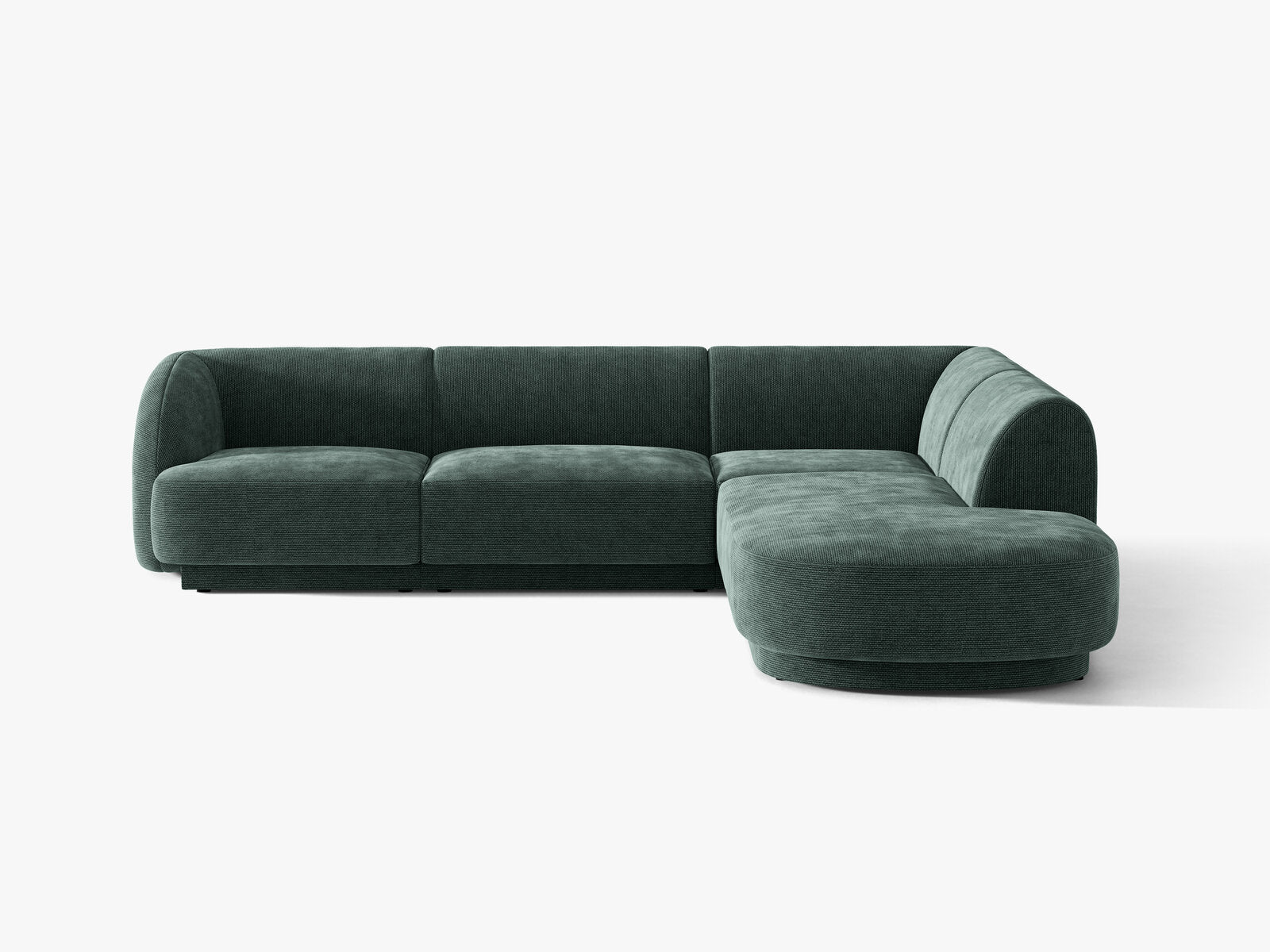 Micadoni Ecksofa Miley 6-Sitzer Rechts Chenille Haga Petrol