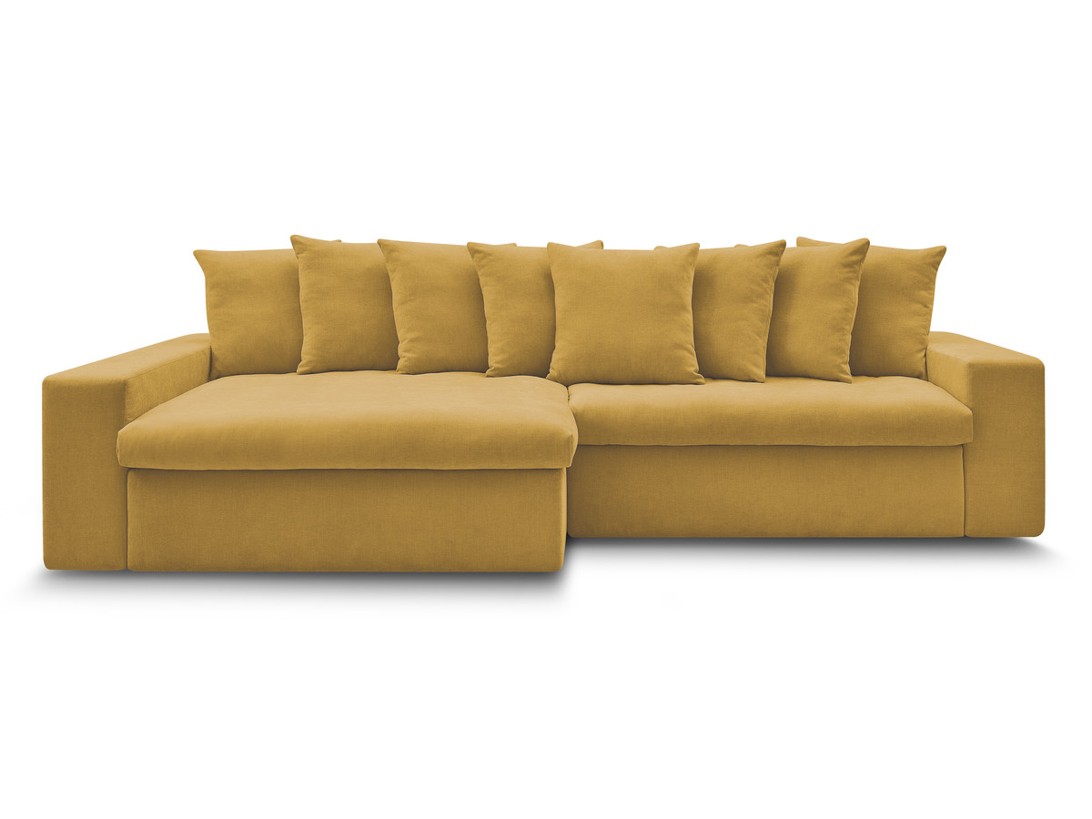 Bobochic Enore Ecksofa 330 × 100 cm Stoff Gelb Ecke links