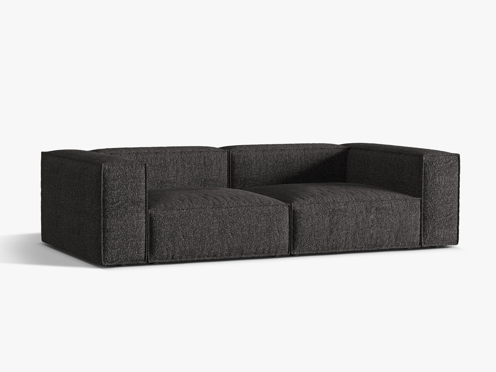 Micadoni Sofa Nuria 4-Sitzer Boucle Anthrazit