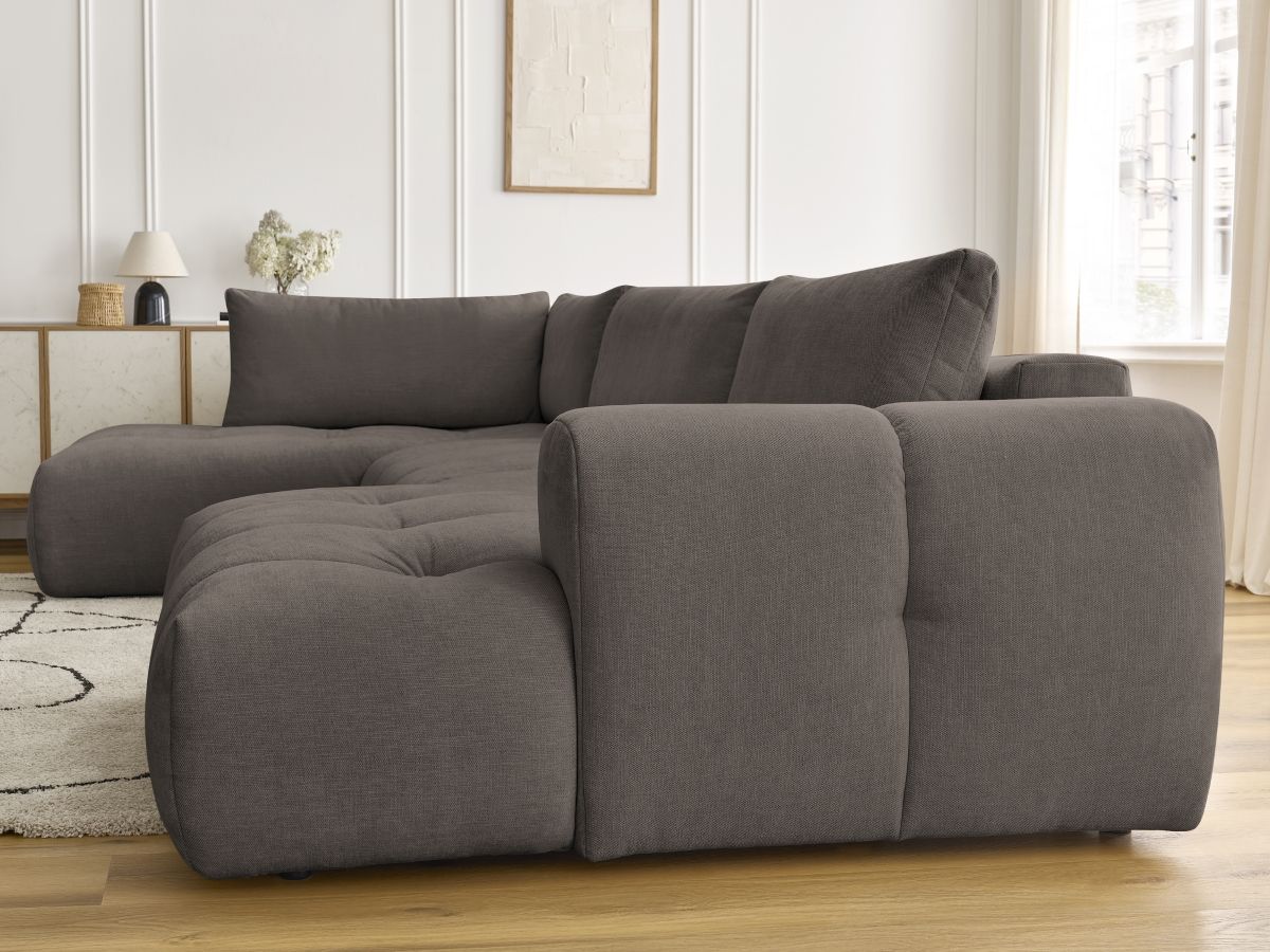 Bobochic Fuji Wohnlandschaft Stoff Taupe Ecke rechts