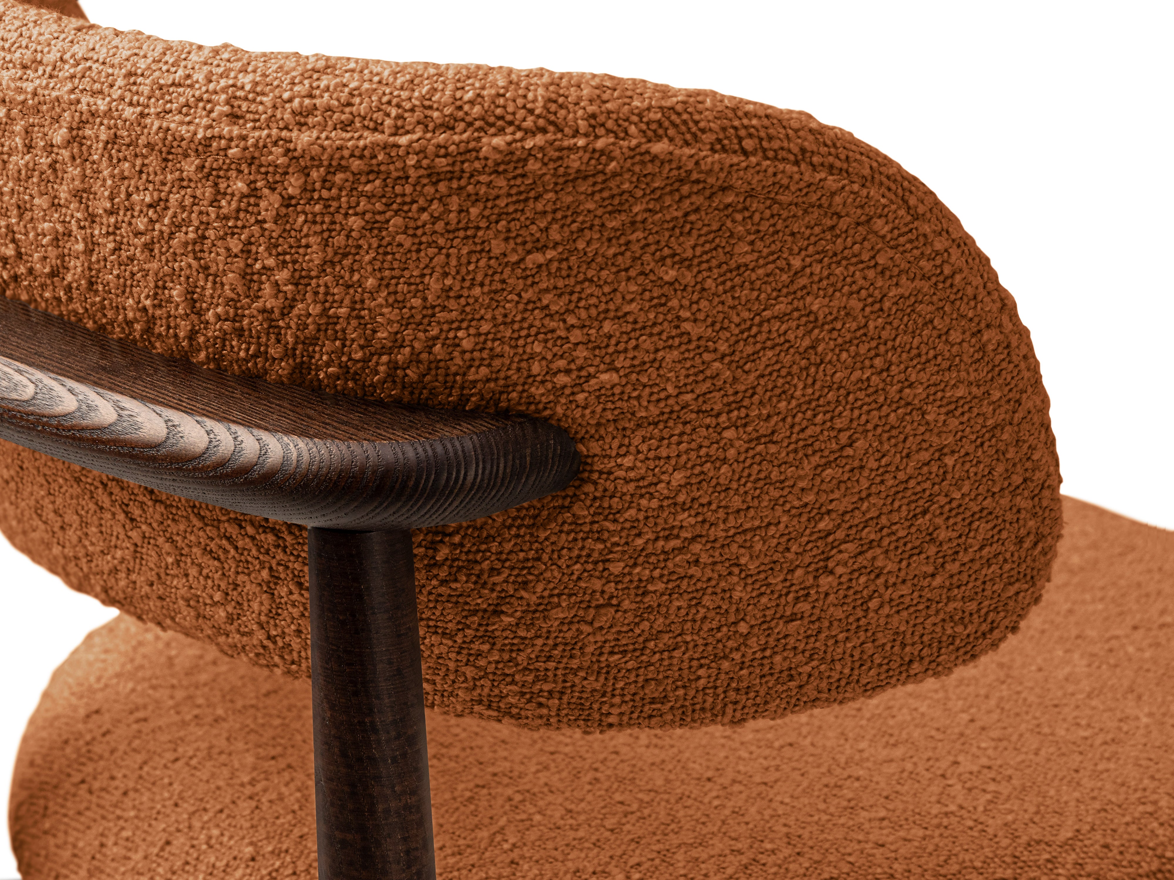 Micadoni Stuhl Evan Boucle Baloo Terrakotta Nussbaum