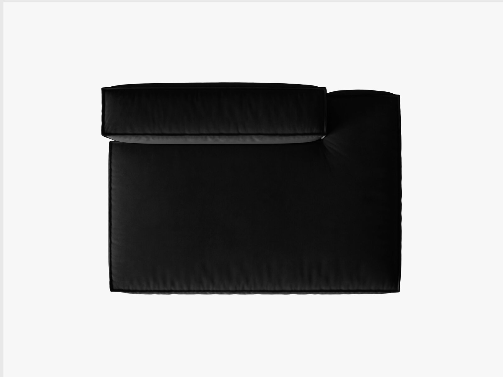 Micadoni Modul Nuria 3-Sitzer Rechts Samt Schwarz