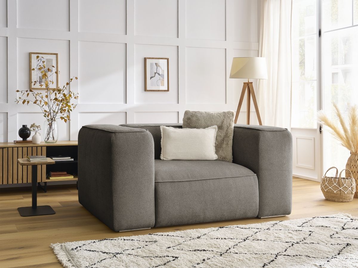 Bobochic Zephyr Sessel Strukturstoff Taupe