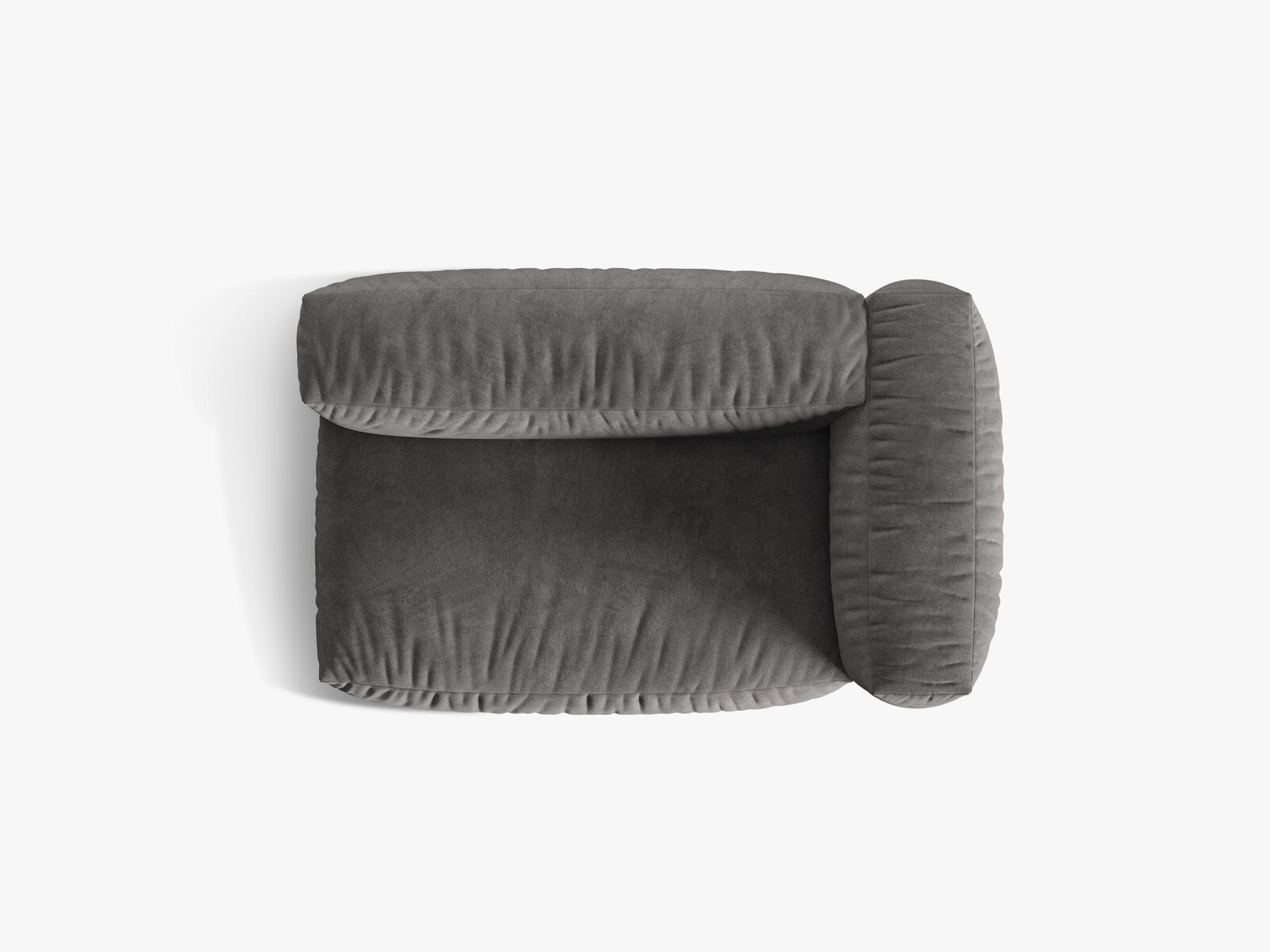Micadoni Eckmodul Martina 1-Sitzer Groß Rechts Samt Vogue Grau