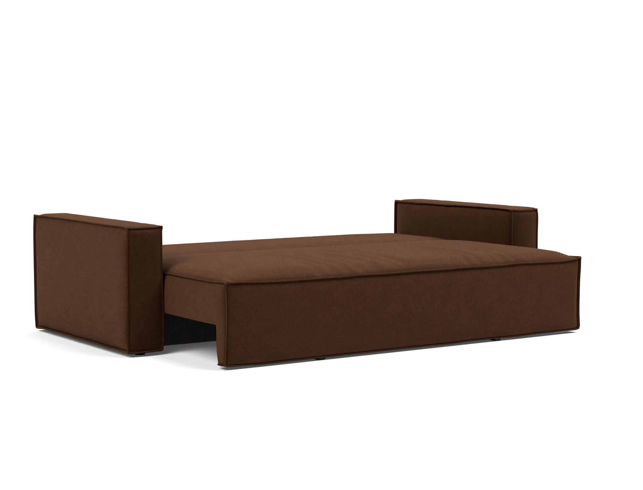 Schlafsofa Newilla Strukturierter Stoff Taura 359-Cappuccino