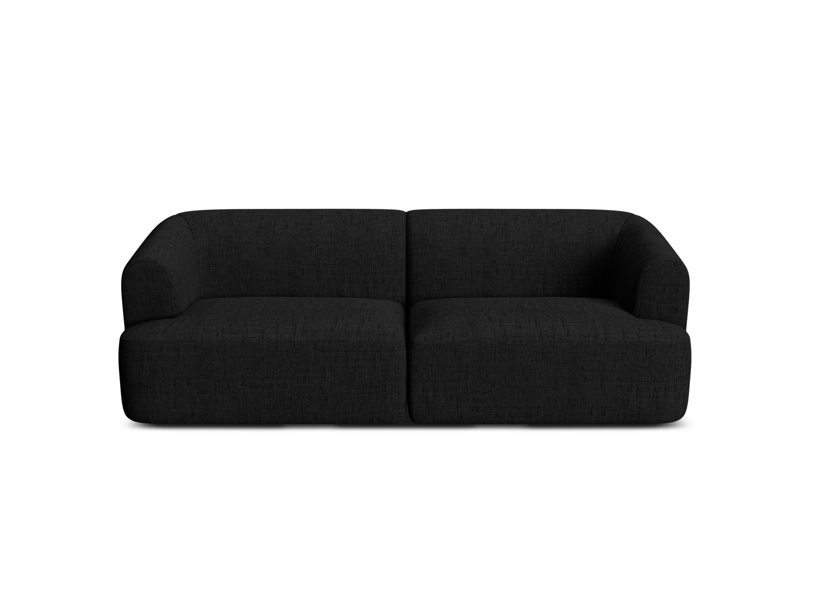 Cosmopolitan Design Sofa Campi 3-Sitzer Strukturierter Stoff Moly Schwarz