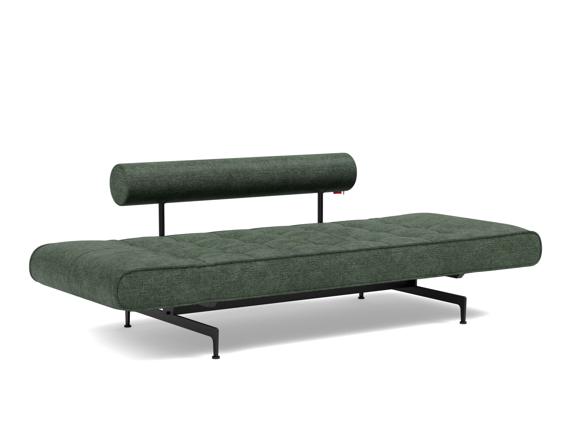 Tagesbett Ghia Flachgewebe Avella 281-Pine-Green Beine Laser schwarz