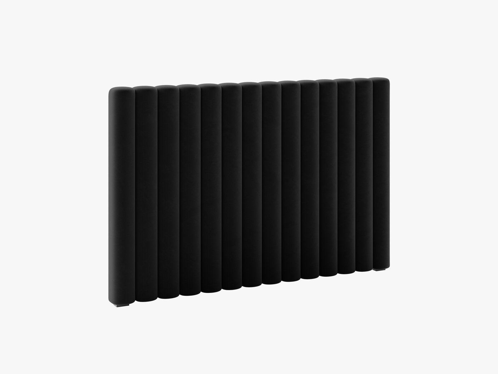 Micadoni Mistero Samtiger Kopfteil 80 cm Samt Paris Schwarz 140x95