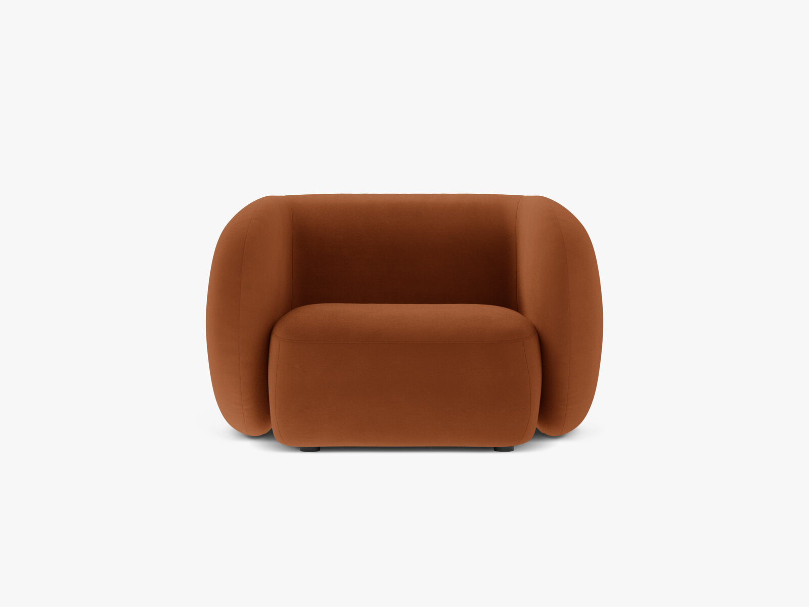 Micadoni Sessel Kate 1-Sitzer Samt Terrakotta