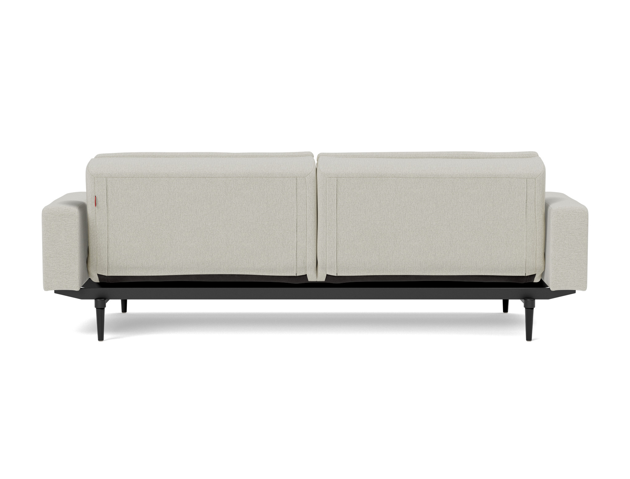 Schlafsofa Dublexo mit Armlehnen Flachgewebe Mixed Dance 527-Natural Beine Styletto Eiche schwarz