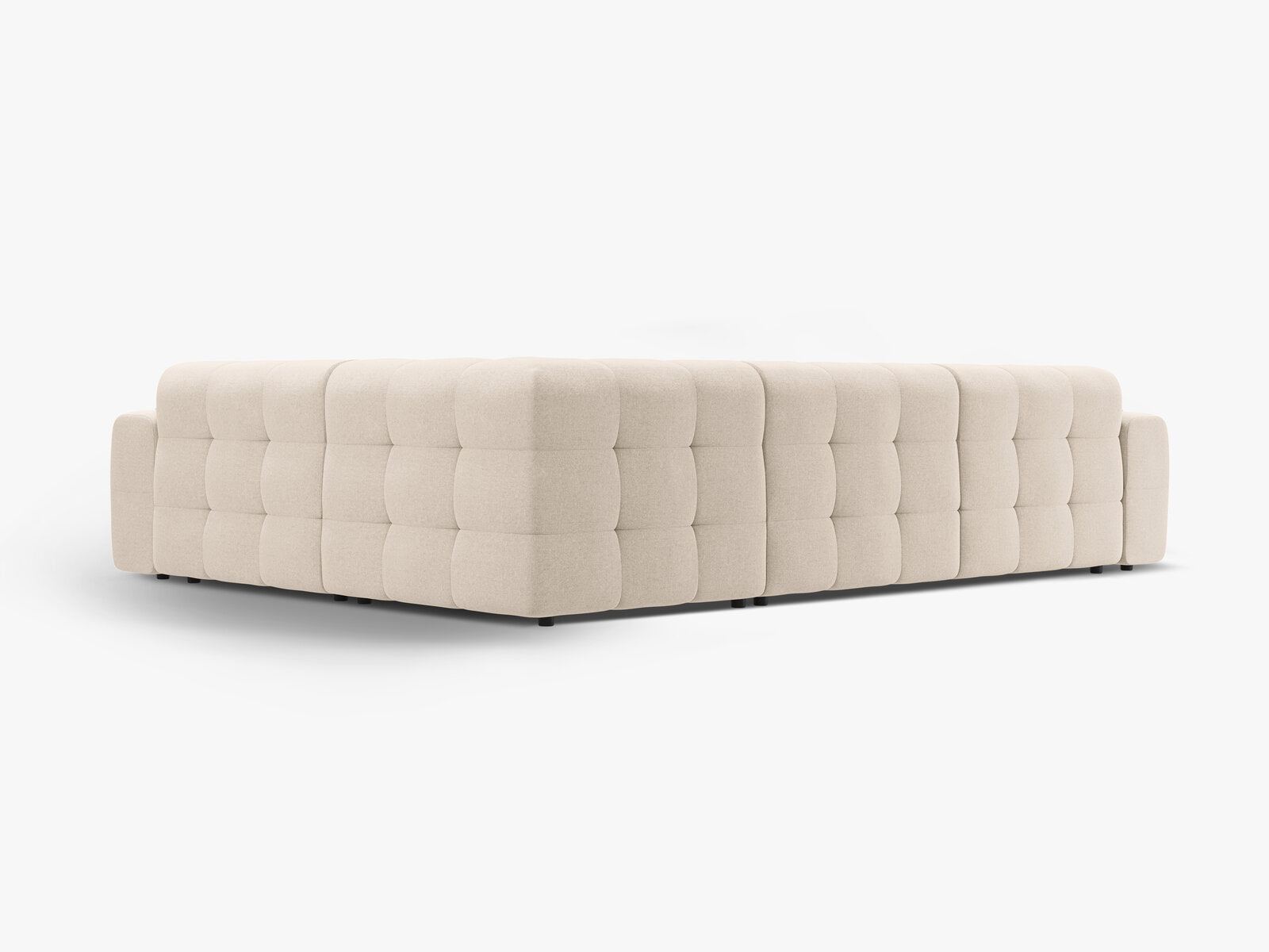 Micadoni Ecksofa Kendal 6-Sitzer Rechts Strukturierter Stoff Beige