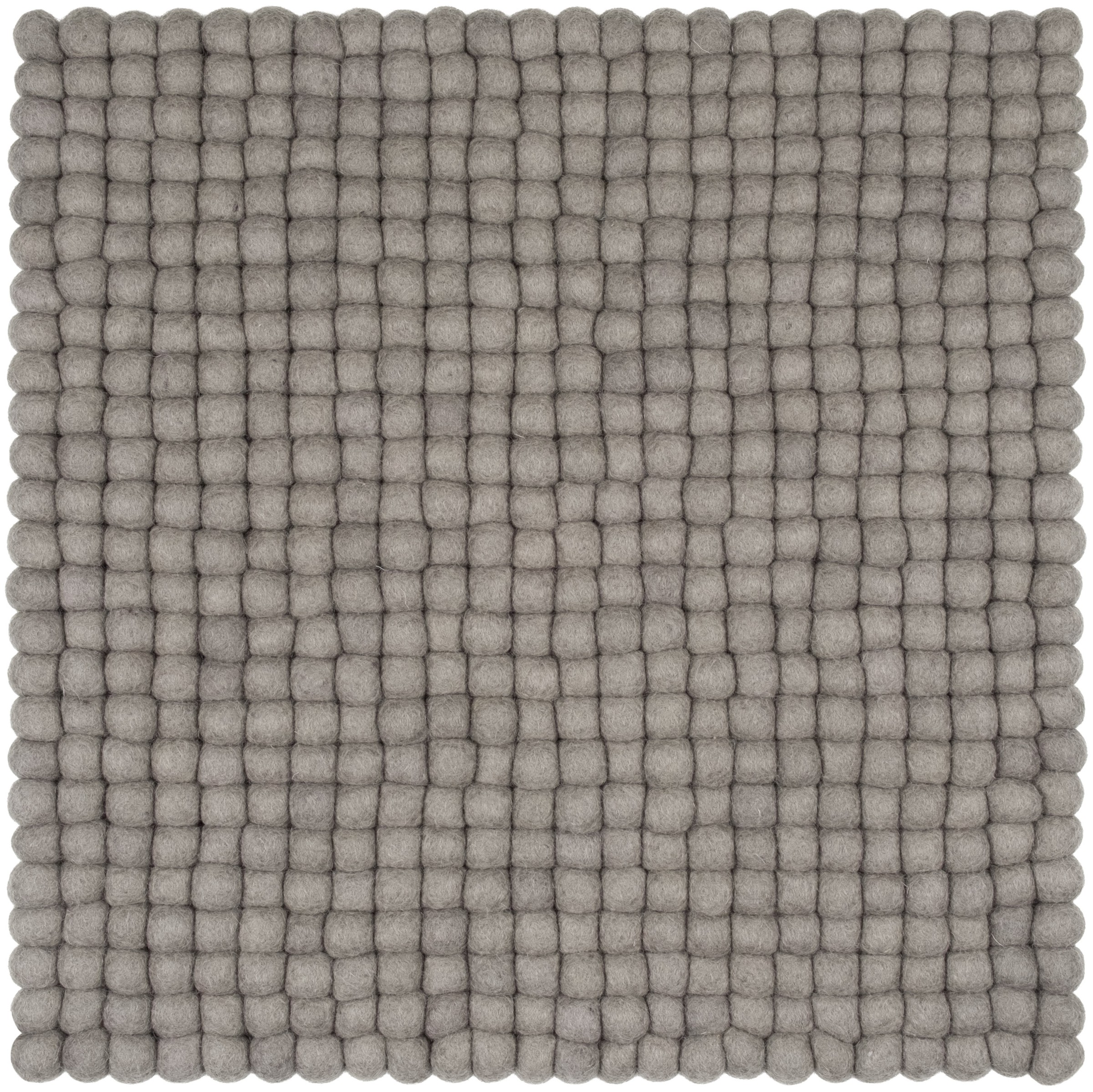 myfelt Kian Filzkugel-Sitzauflage Grau 36 x 36 cm